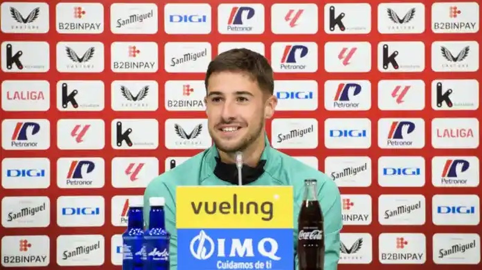 Javier Martón, en una reciente rueda de prensa con el conjunto bilbaíno.