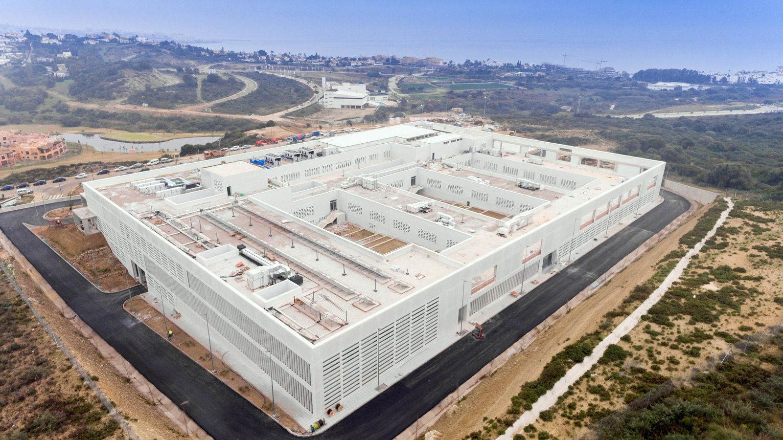 Vista área del nuevo hospital de Estepona.