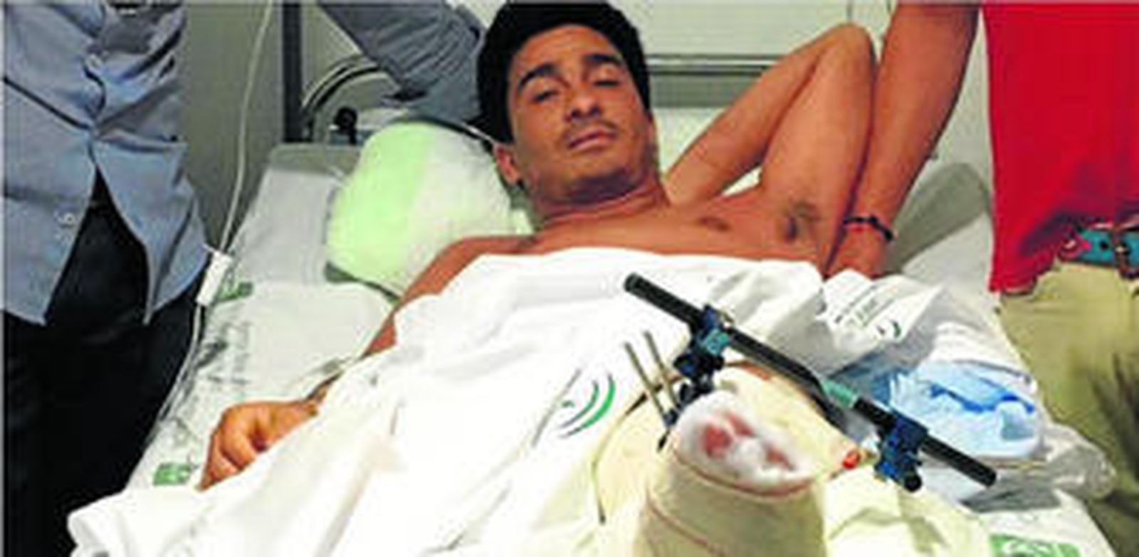 El banderillero José Manuel Soto, en el Hospital-Quirúrgico de Jaén.