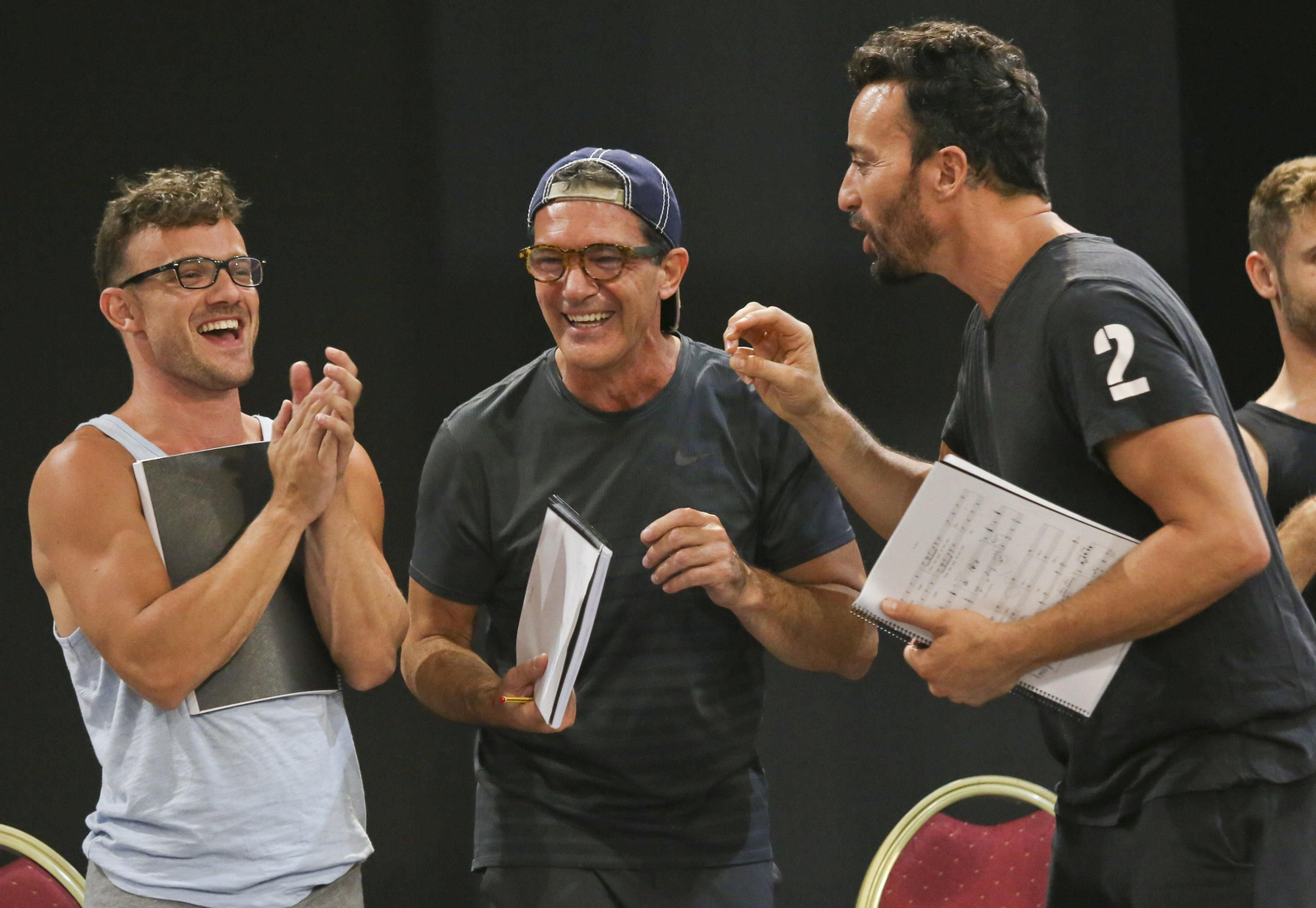 Ensayo con Antonio Banderas de la obra que estrenará el Teatro del Soho