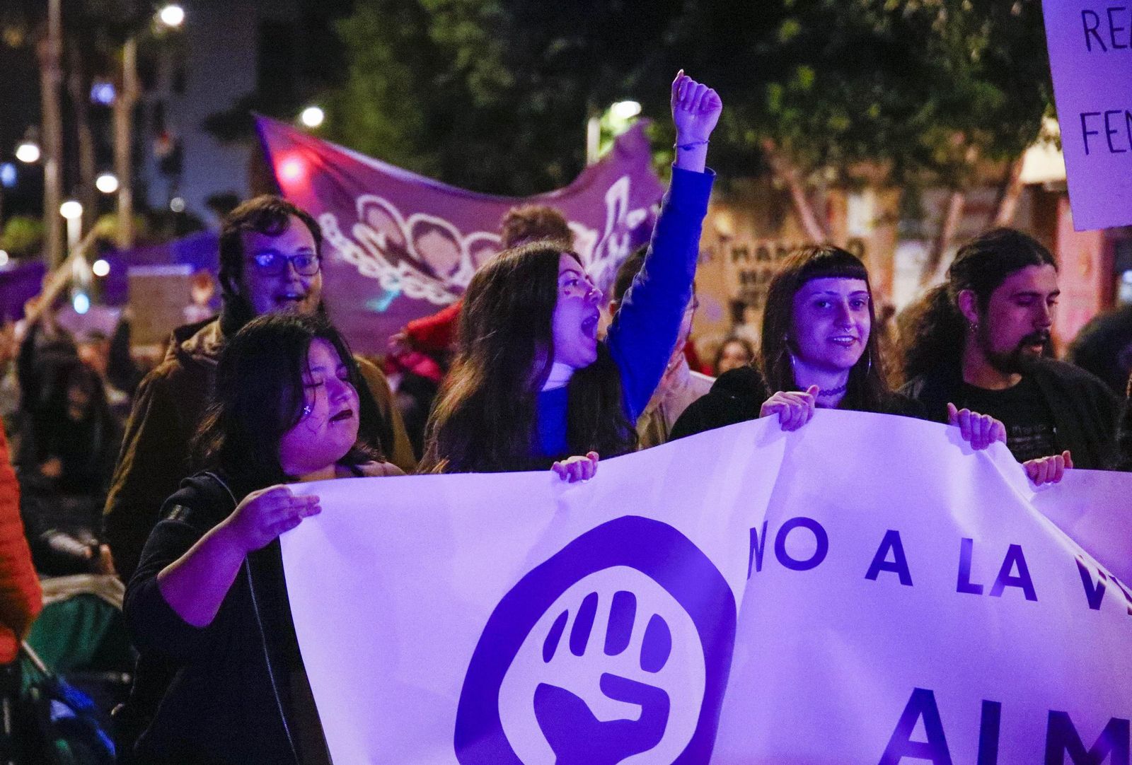 Las imágenes de la manifestación realizada por Asamblea Feminista 8M en Almería
