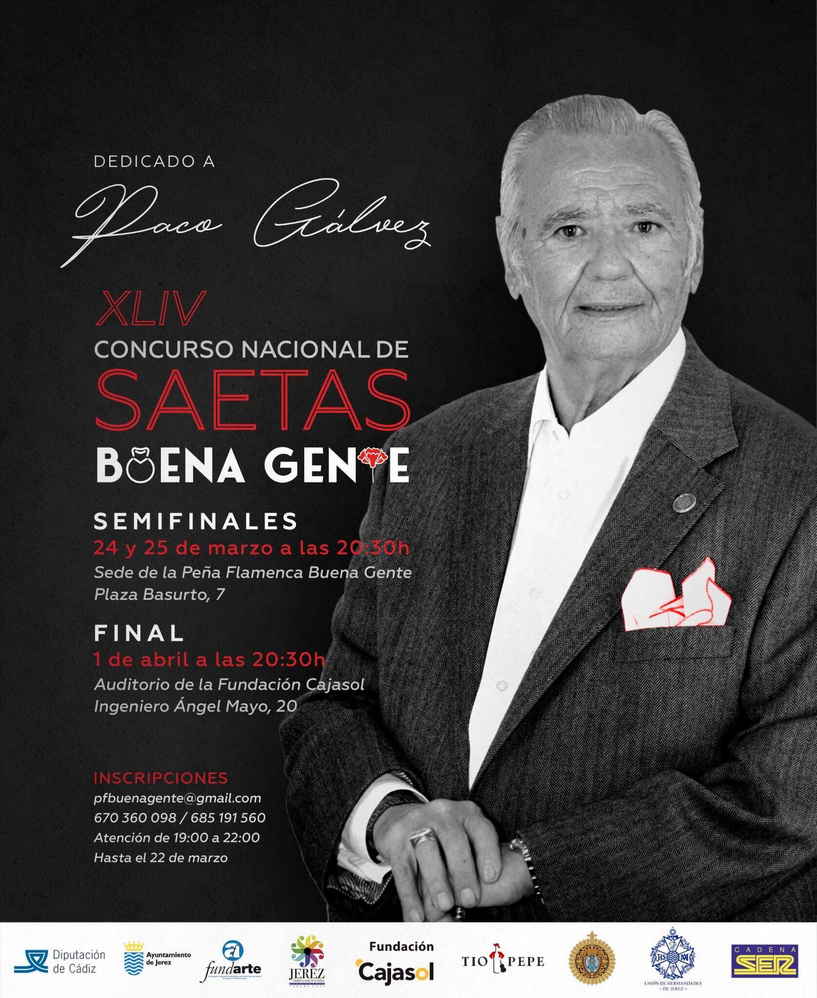 Cartel del concurso de saetas.