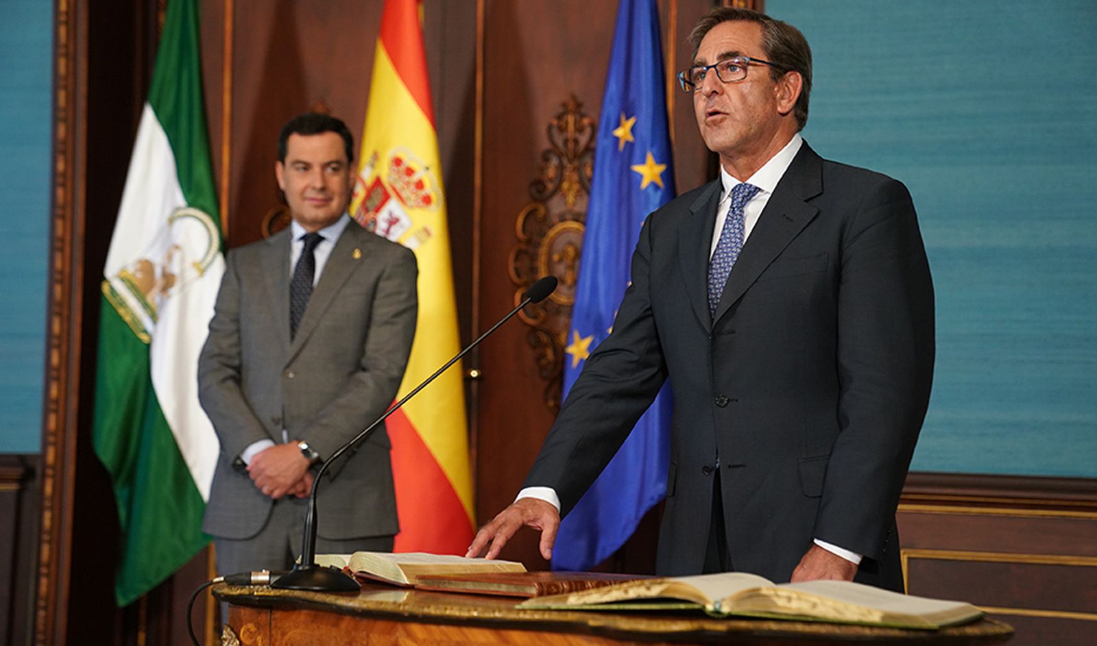 Leandro Cabrera, durante su toma de posesión como nuevo consejero del Consejo Consultivo.
