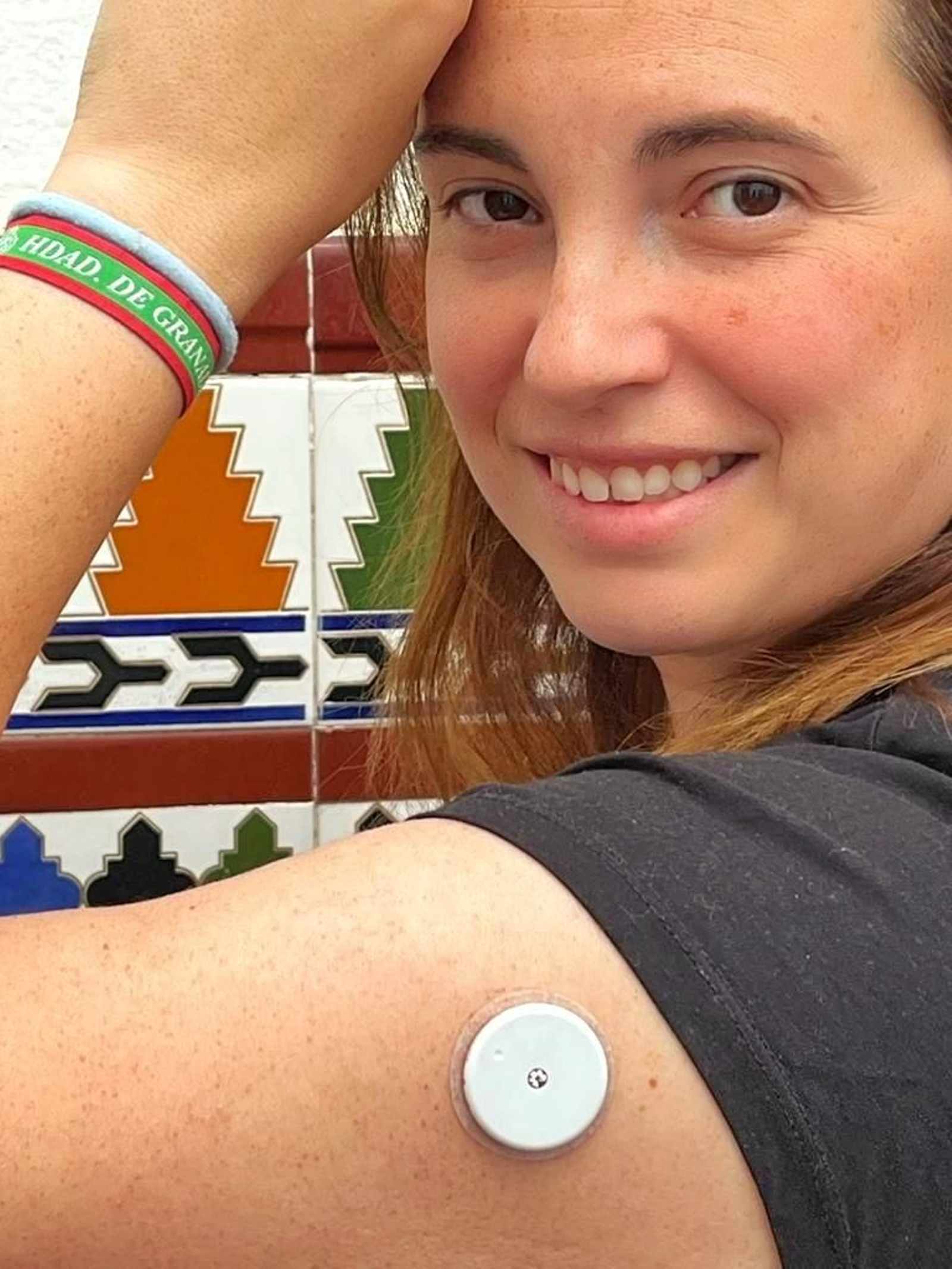Mariana, con el sensor de glucemia
