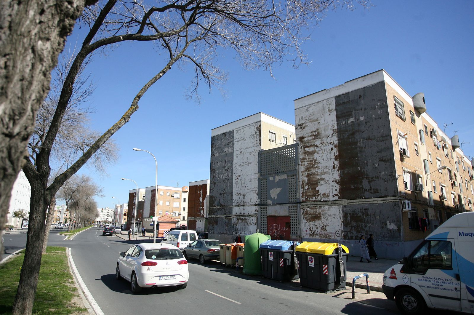 Algunos de los bloques de viviendas de El Torrejón que están pendientes de las obras de rehabilitación.
