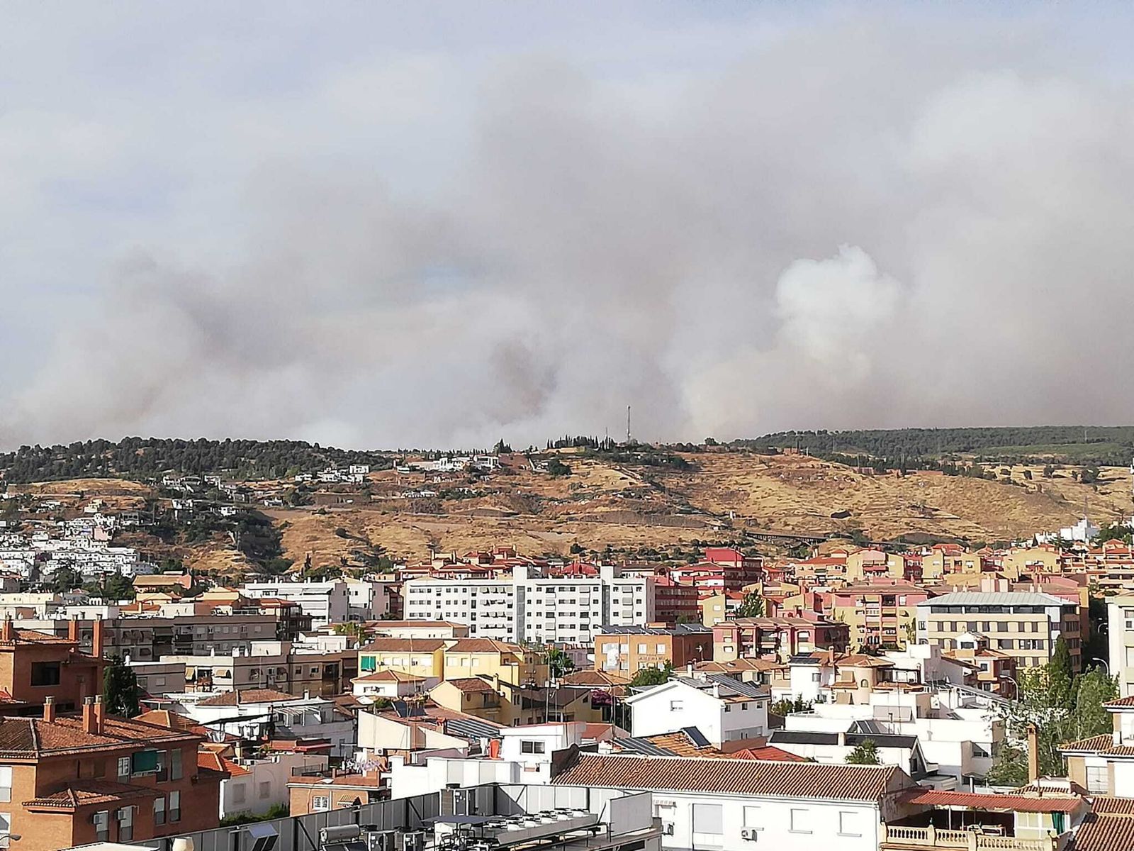 El incendio forestal del Sacromonte de Granada visto desde las redes sociales