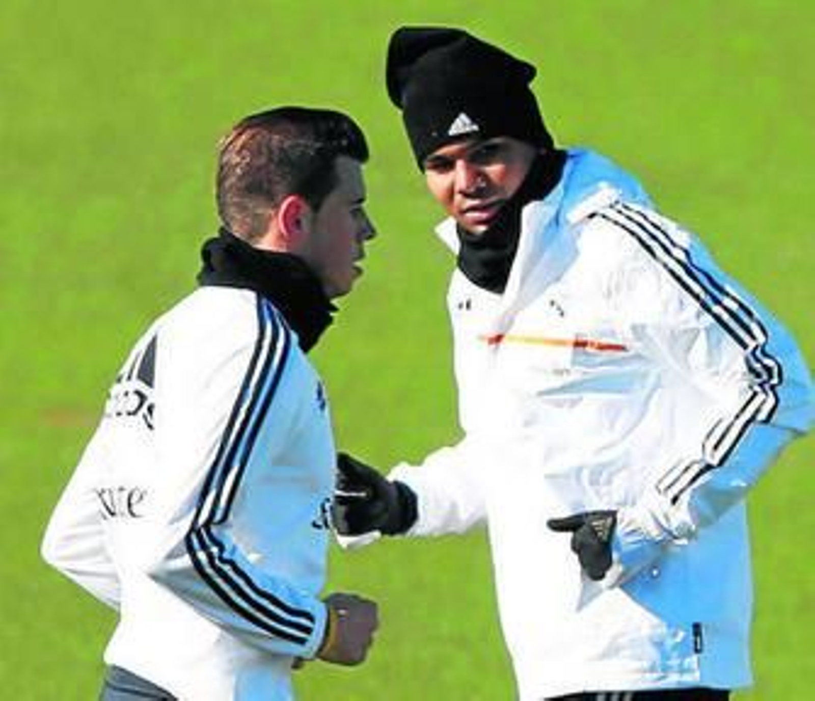 Casemiro se entrena junto a Bale en Valdebebas.