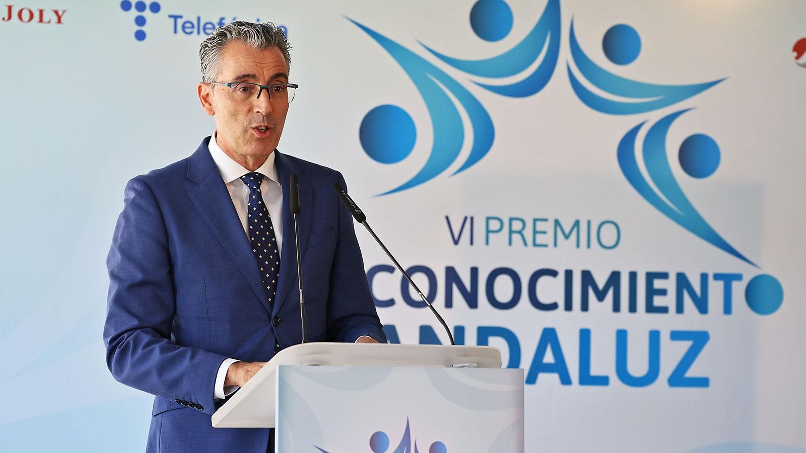 El director de Telefónica en el Territorio Sur, Joaquín Segovia, durante su intervención en el acto.