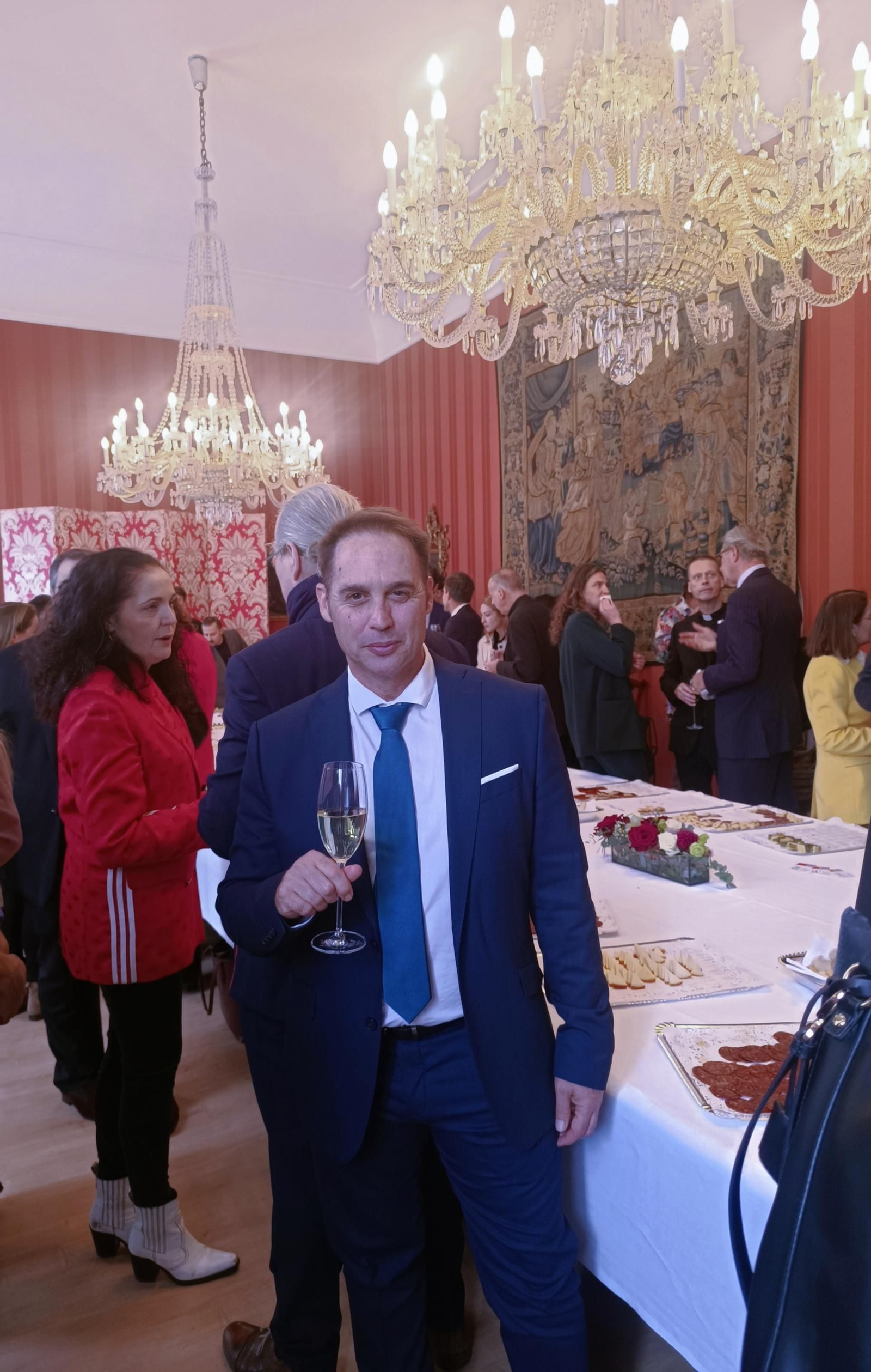 David Saborido, durante la recepción de la Embajada en Viena.