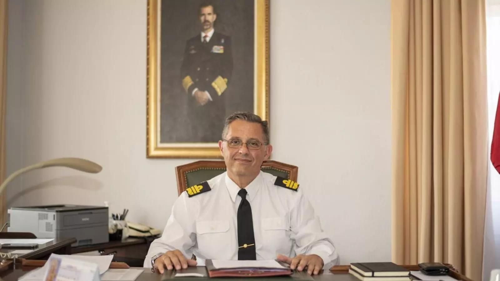 El almirante del Arsenal de Cádiz y jefe de la Base de Rota, Rubén Rodríguez Peña.