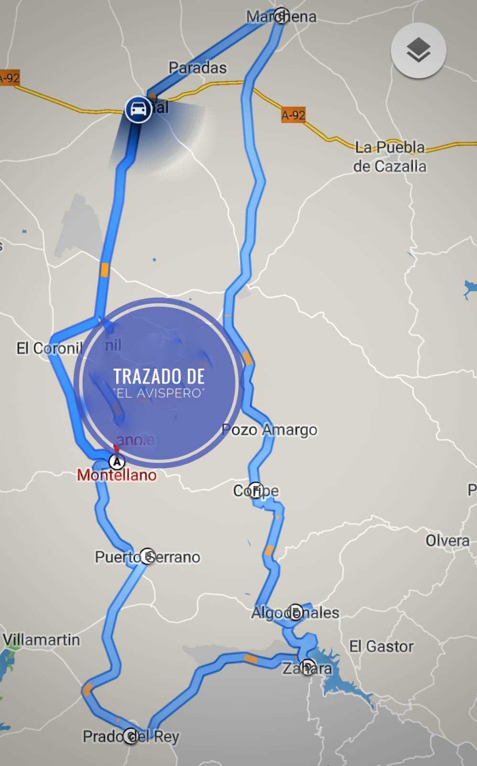 Trazado de la I Ruta de 'El Avispero'.