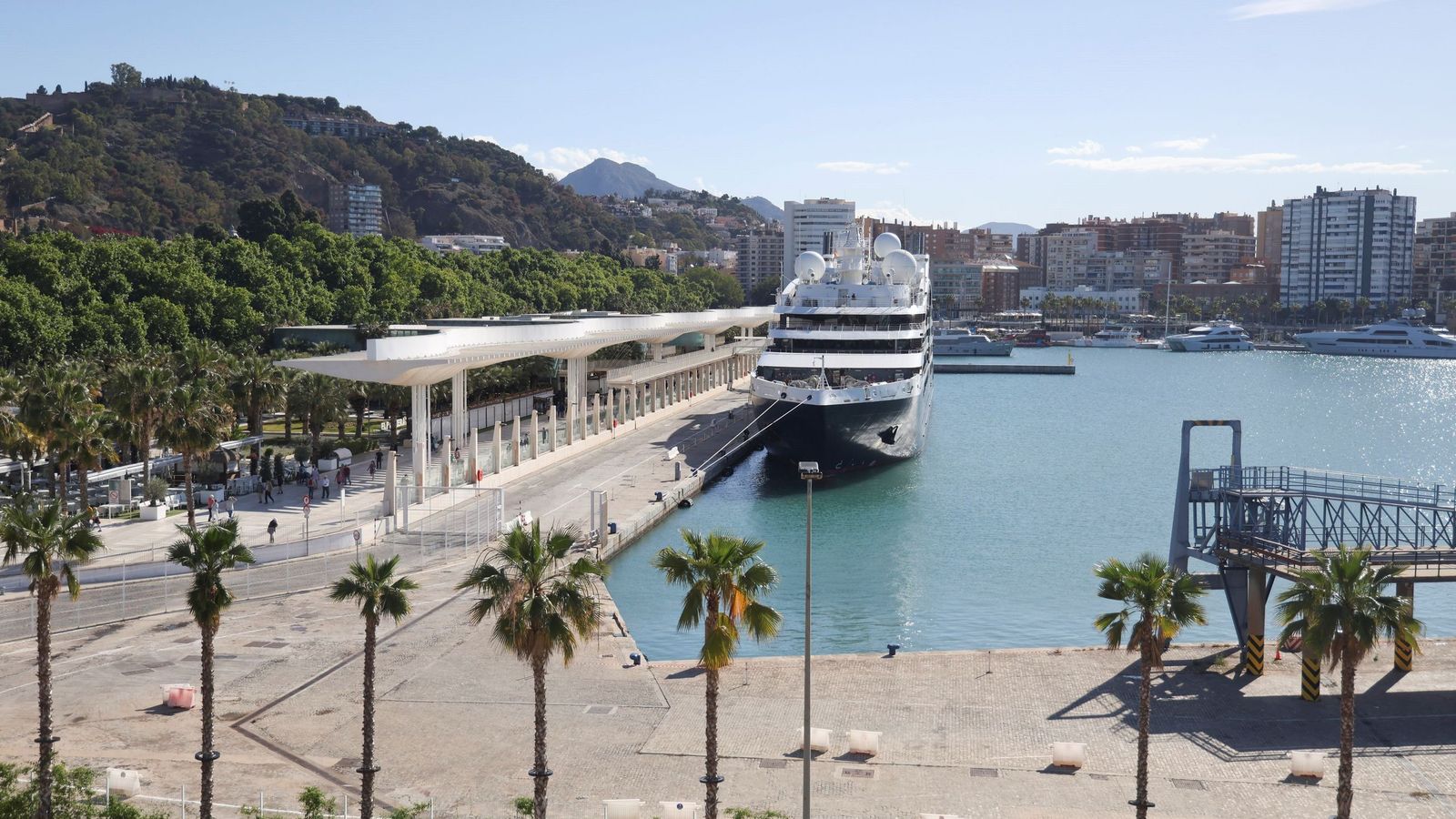 Crucero en la terminal del Palmeral de las Sorpresas del Puerto de Málaga.
