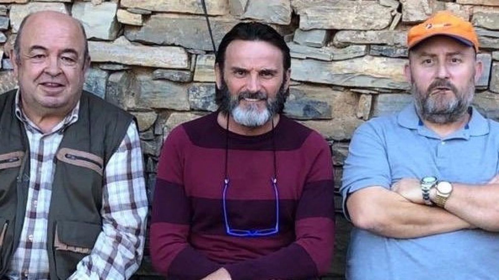 Fernando Tejero, Fermín Trujillo, entre dos actores de 'El Pueblo'