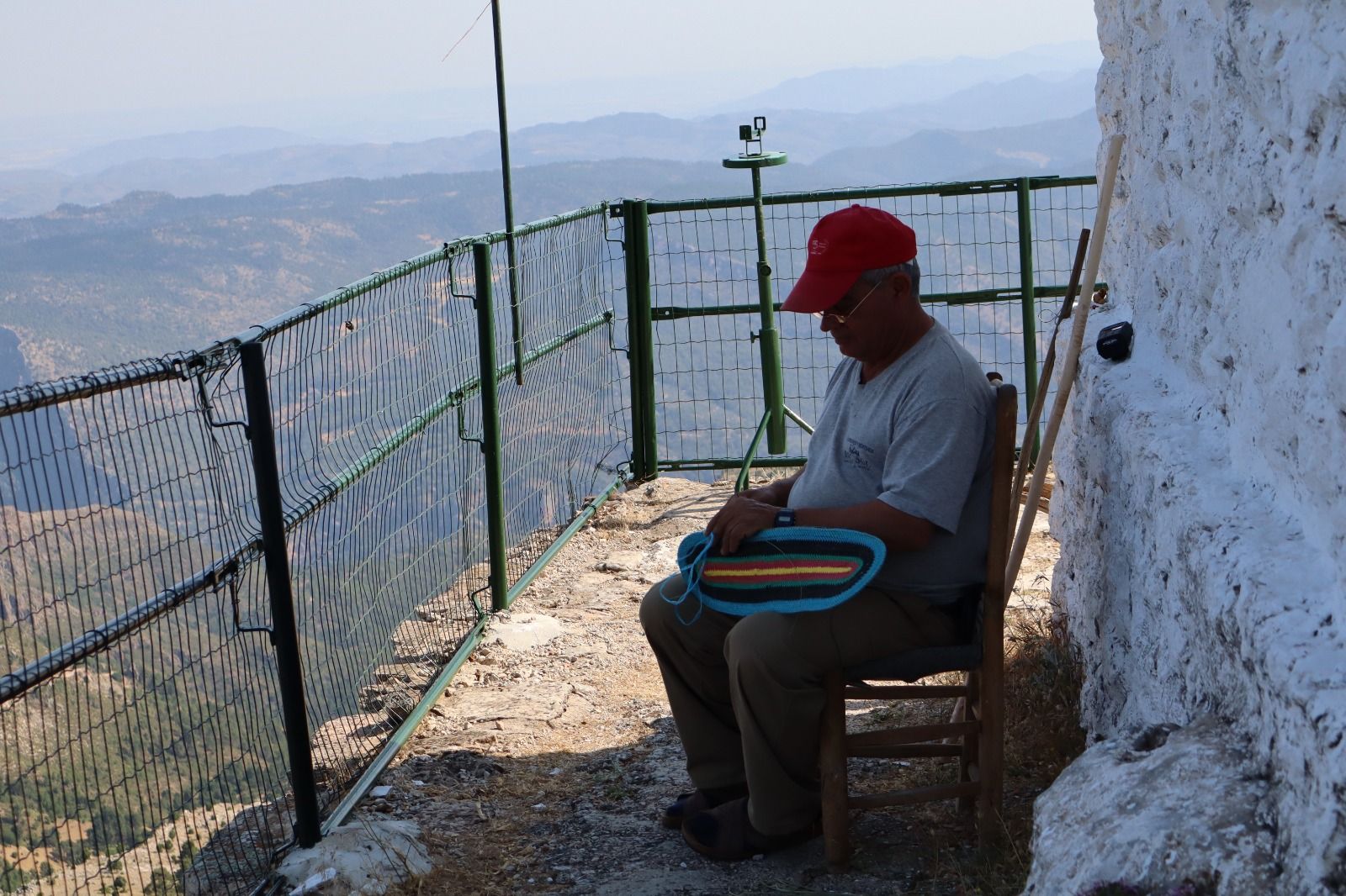 Uno de los entretenimientos de Narciso en la caseta.
