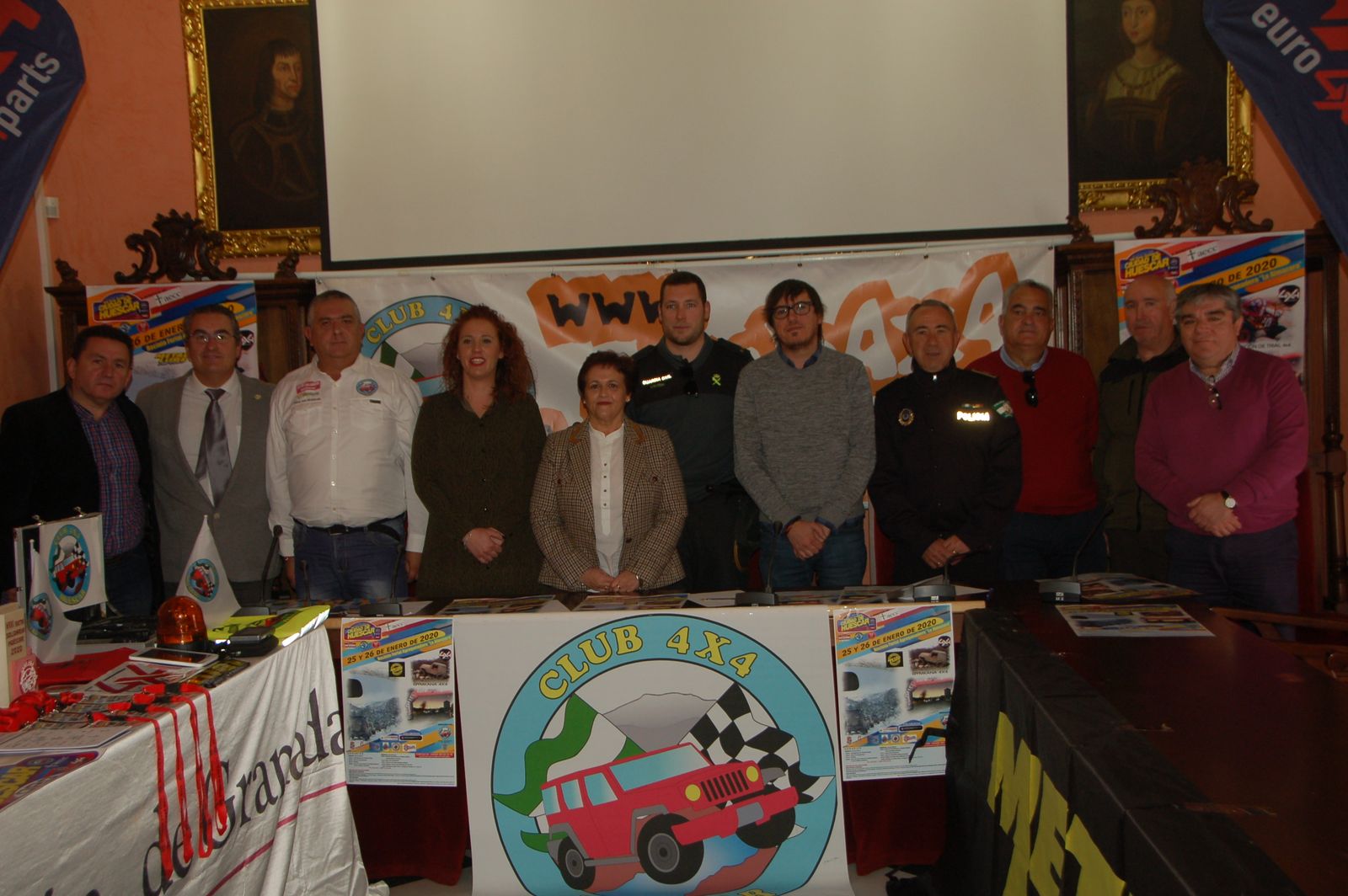 Los organizadores y colaboradores de la Ruta Solidaria 'Ciudad de Huéscar'