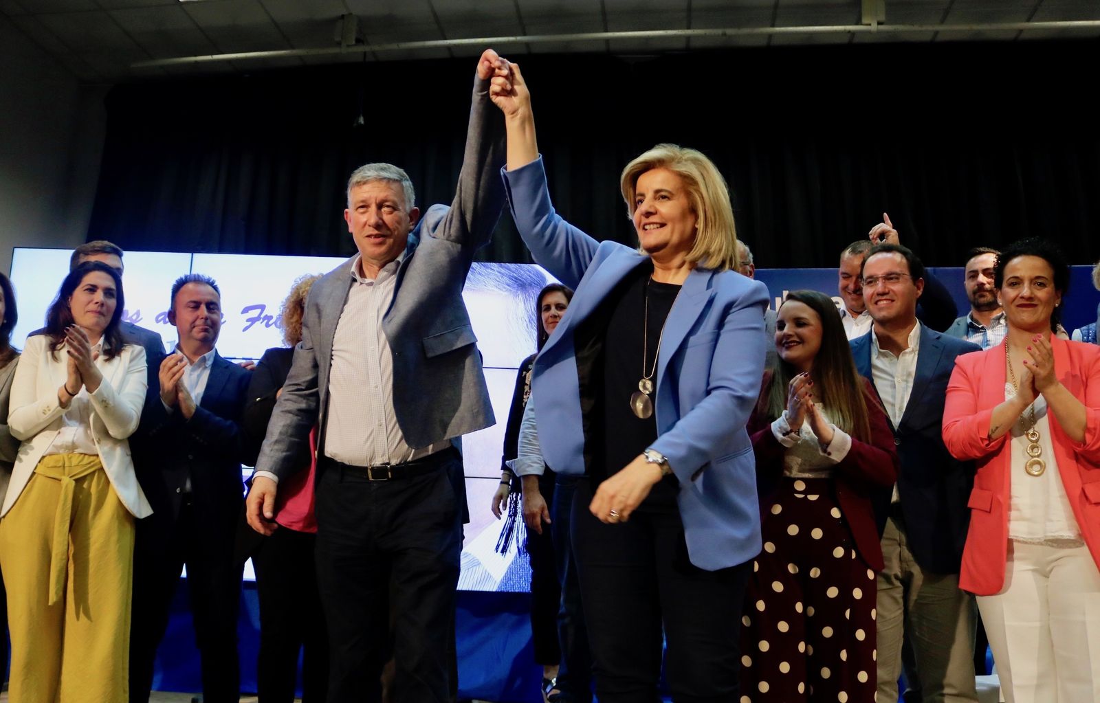 Carmelo Romero y Fátima Báñez en la presentación de la candidatura del actual alcalde palermo.