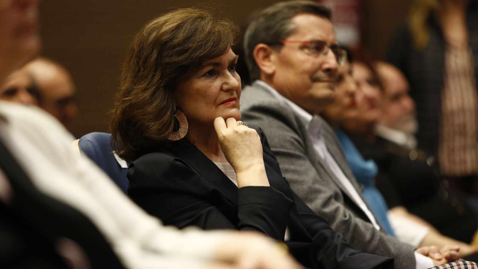 Carmen Calvo junto a José Entrena en una imagen de archivo