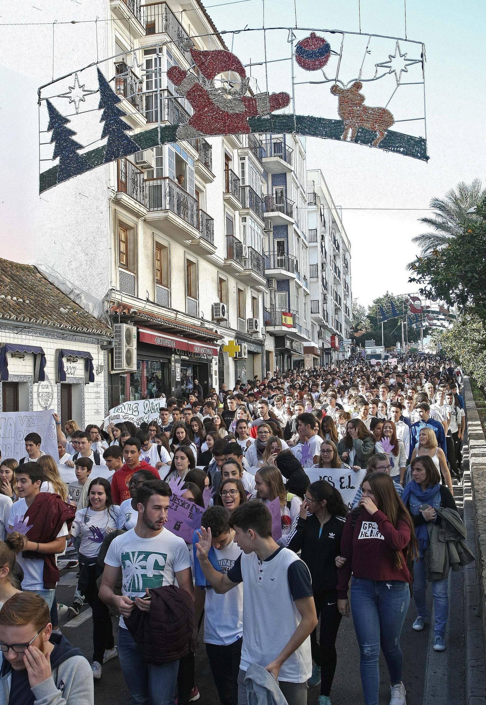 Manifestación contra la violencia de género en Algeciras