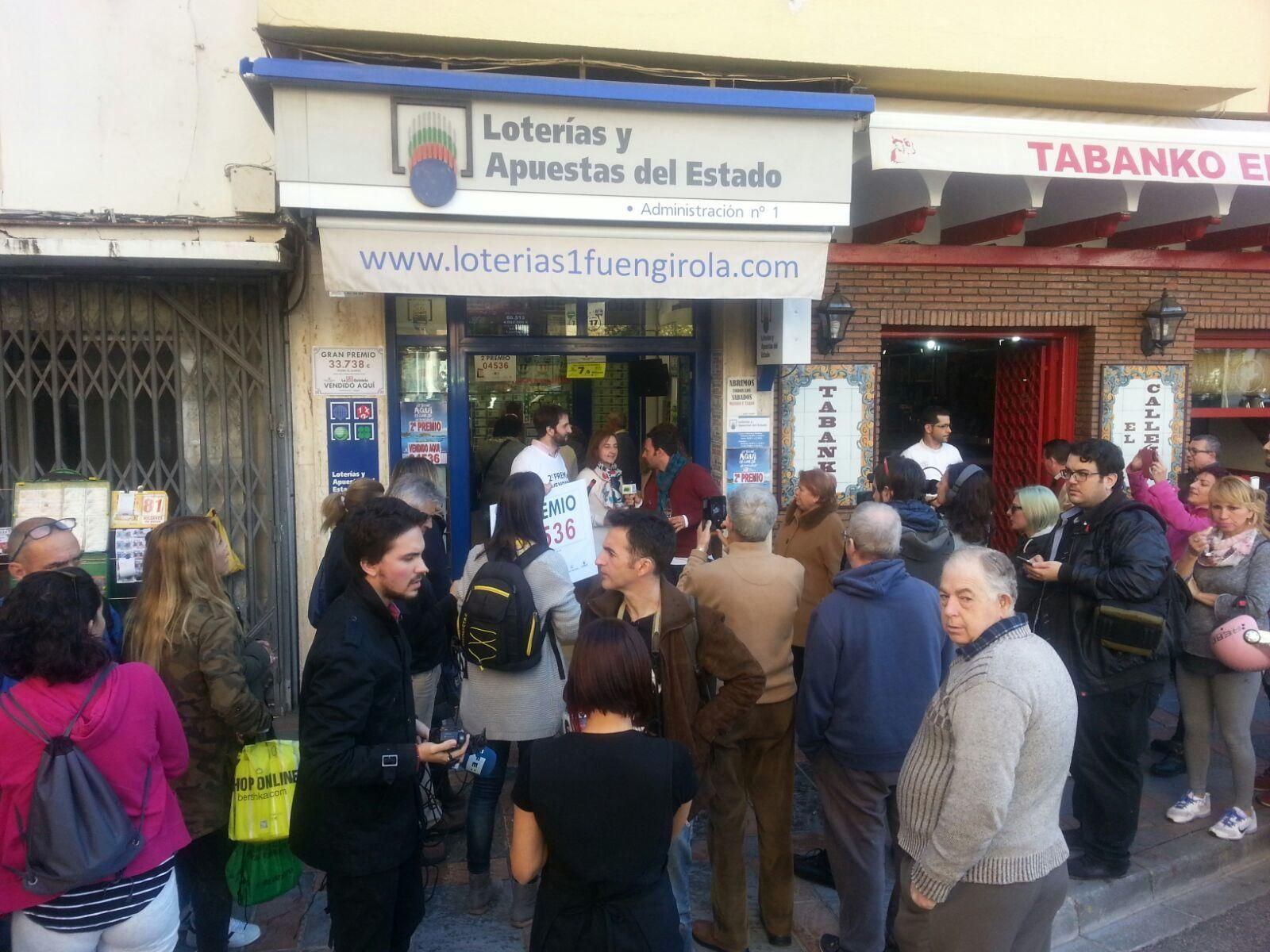 Los premiados en la Lotería de Navidad en Málaga