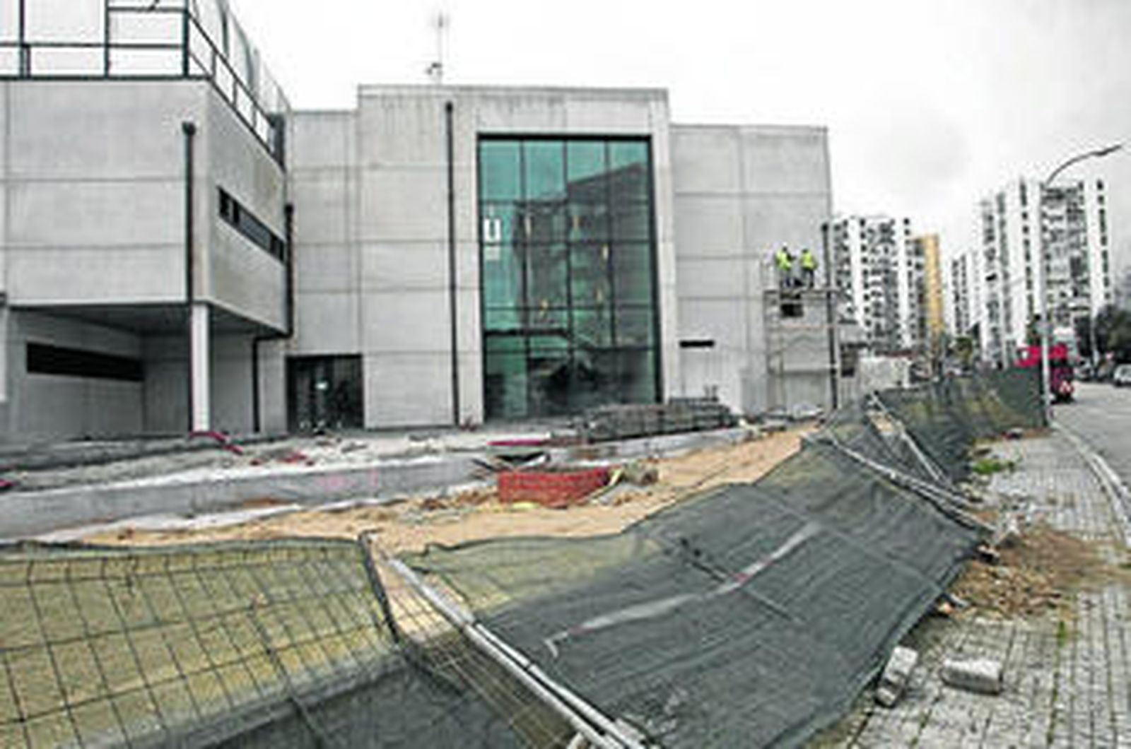 Instantánea tomada ayer del futuro gran centro deportivo de El Calvario, promovido por Body Factory.