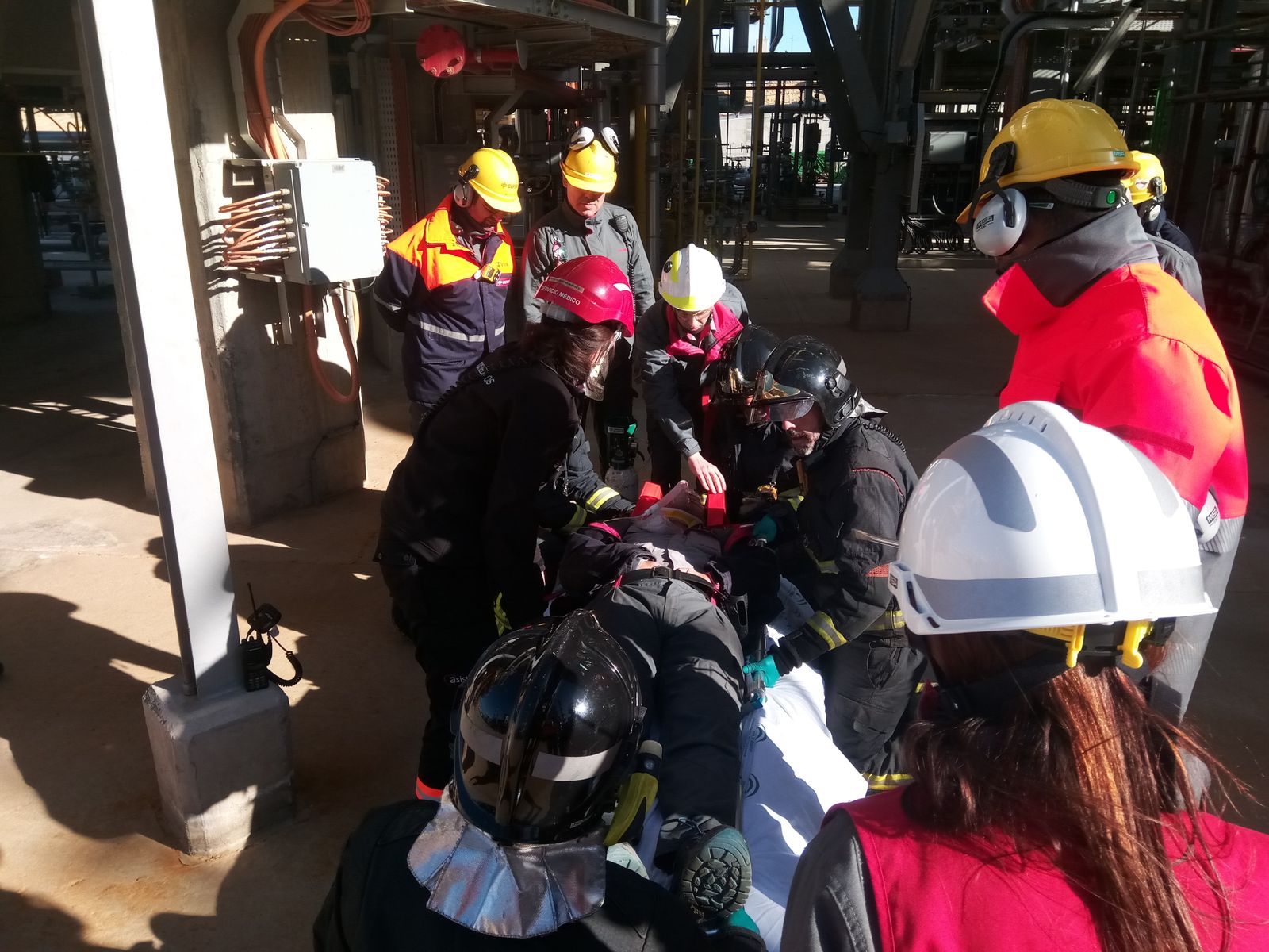 Un simulacro en la refinería de Cepsa en San Roque