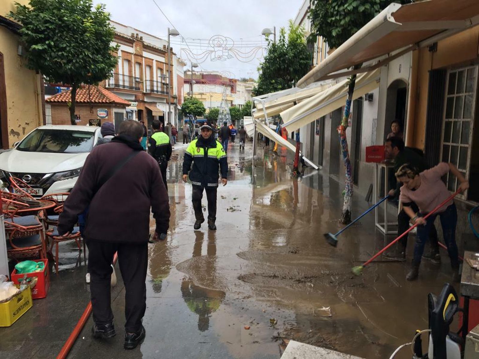 Imágenes de los destrozos que ha provocado el paso de Elsa por el pueblo de Nerva