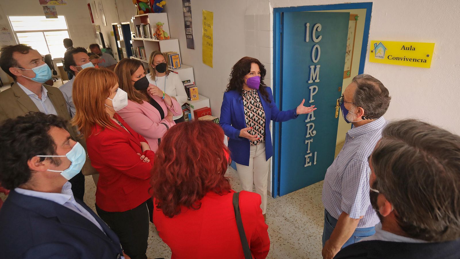 Rocío Ruiz, consejera de Igualdad, Políticas Sociales y Conciliación, en el Hogar La Salle.