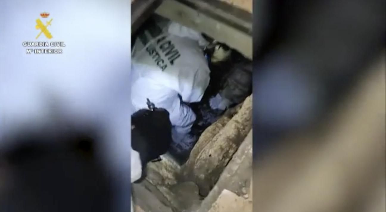 Imágenes del interior del zulo