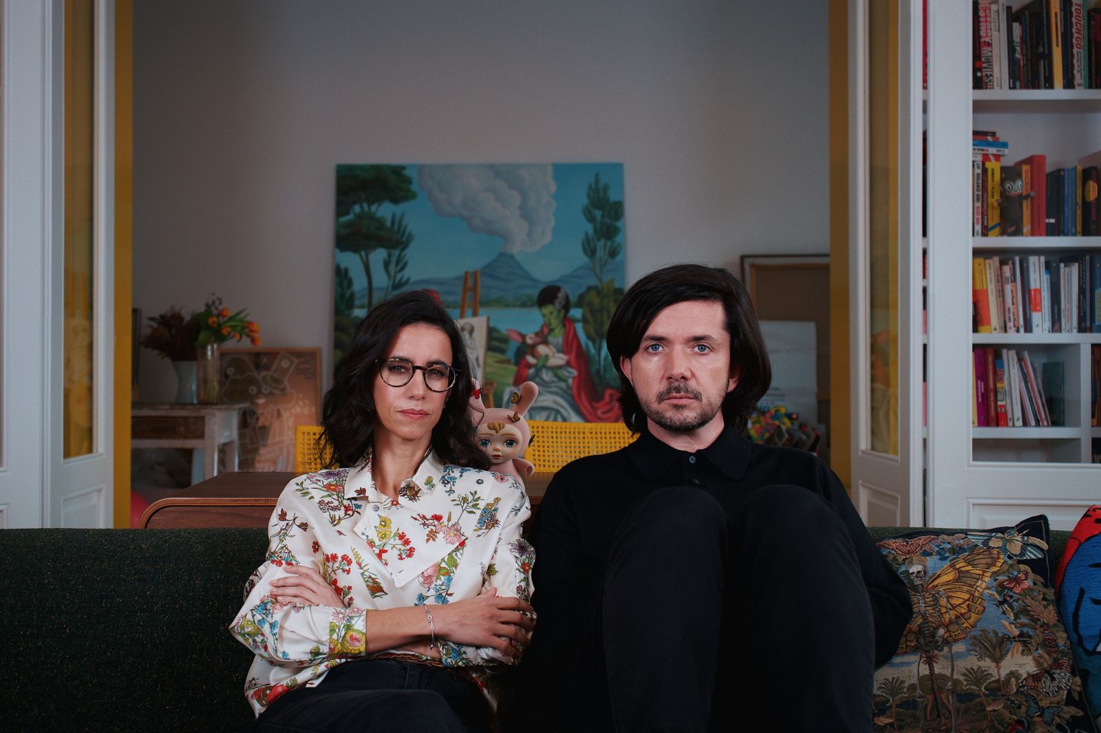 Borja Prieto y Natalia Flores (Los Prieto Flores), autores del libro 'Madonna. Una biografía'.