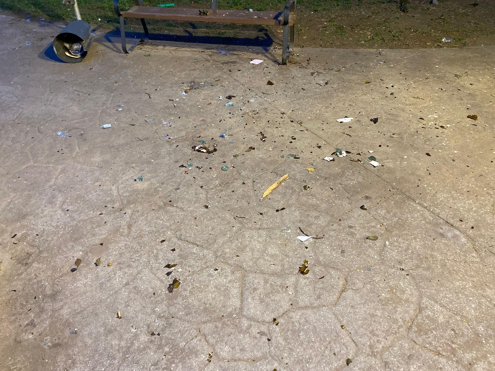 Los destrozos de los ultras en Málaga antes del Marbella-Atlético