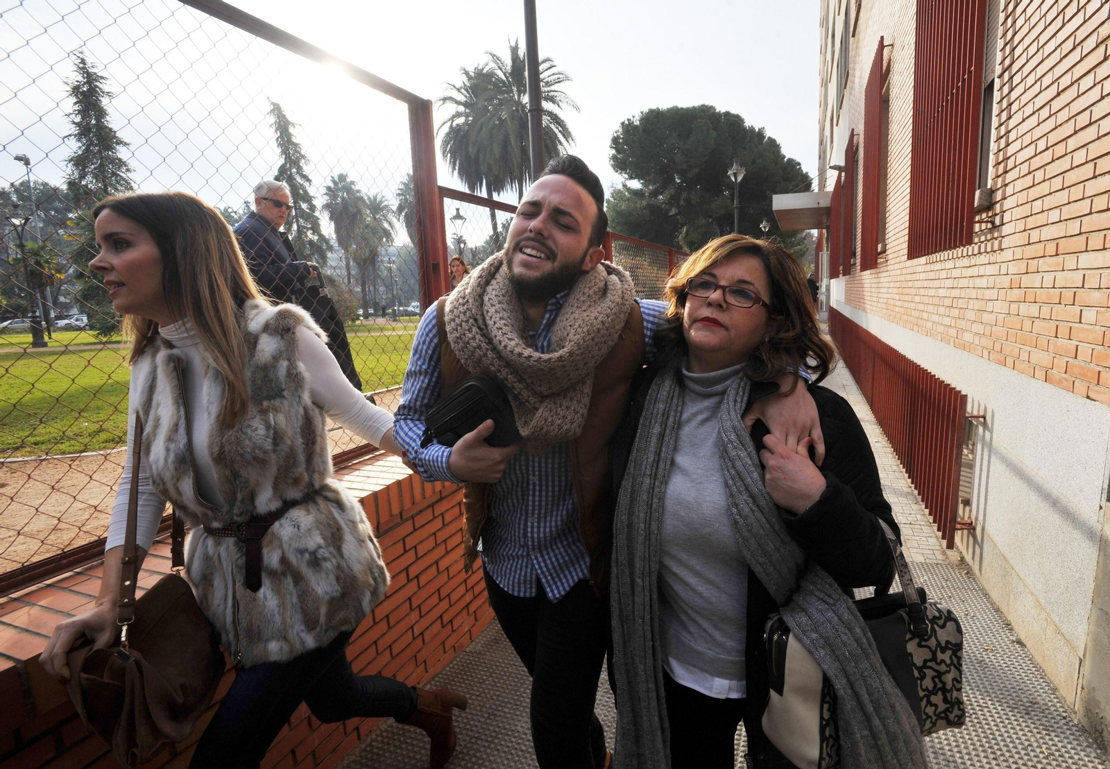 Cristian Menacho y Ángeles Muñoz, tras declarar en enero de 2017.