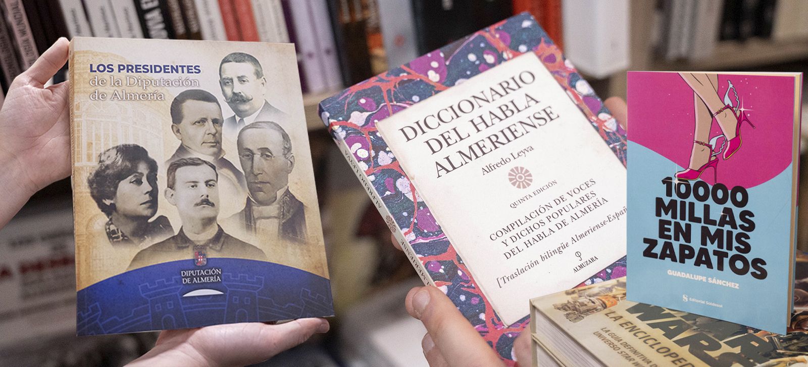 Más recomendaciones | Además de estos diez libros, otros que también se le podrían pedir a los Reyes Magos son “10.000 millas en mis zapatos”, de Guadalupe Sánchez;“Algún día nos reiremos de esto”, de Gema del Castillo; el “Diccionario del habla almeriense” de Alfredo Leyva; o uno muy en boga estas semanas, el de “Los presidentes de la Diputación de Almería”, editado por el Instituto de Estudios Almerienses.