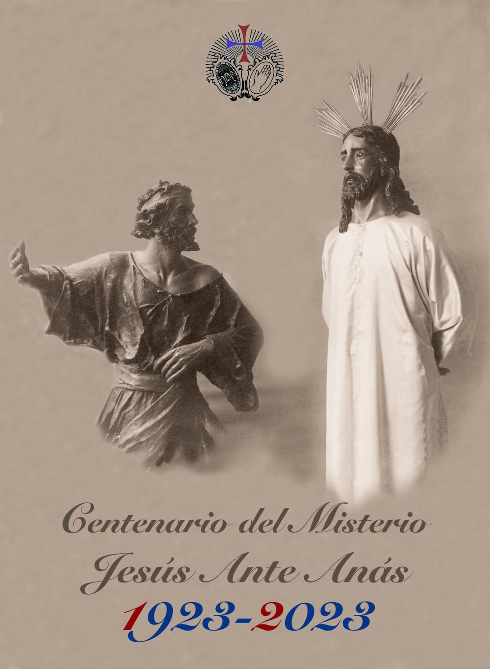 Cartel del centenario de Jesús ante Anás