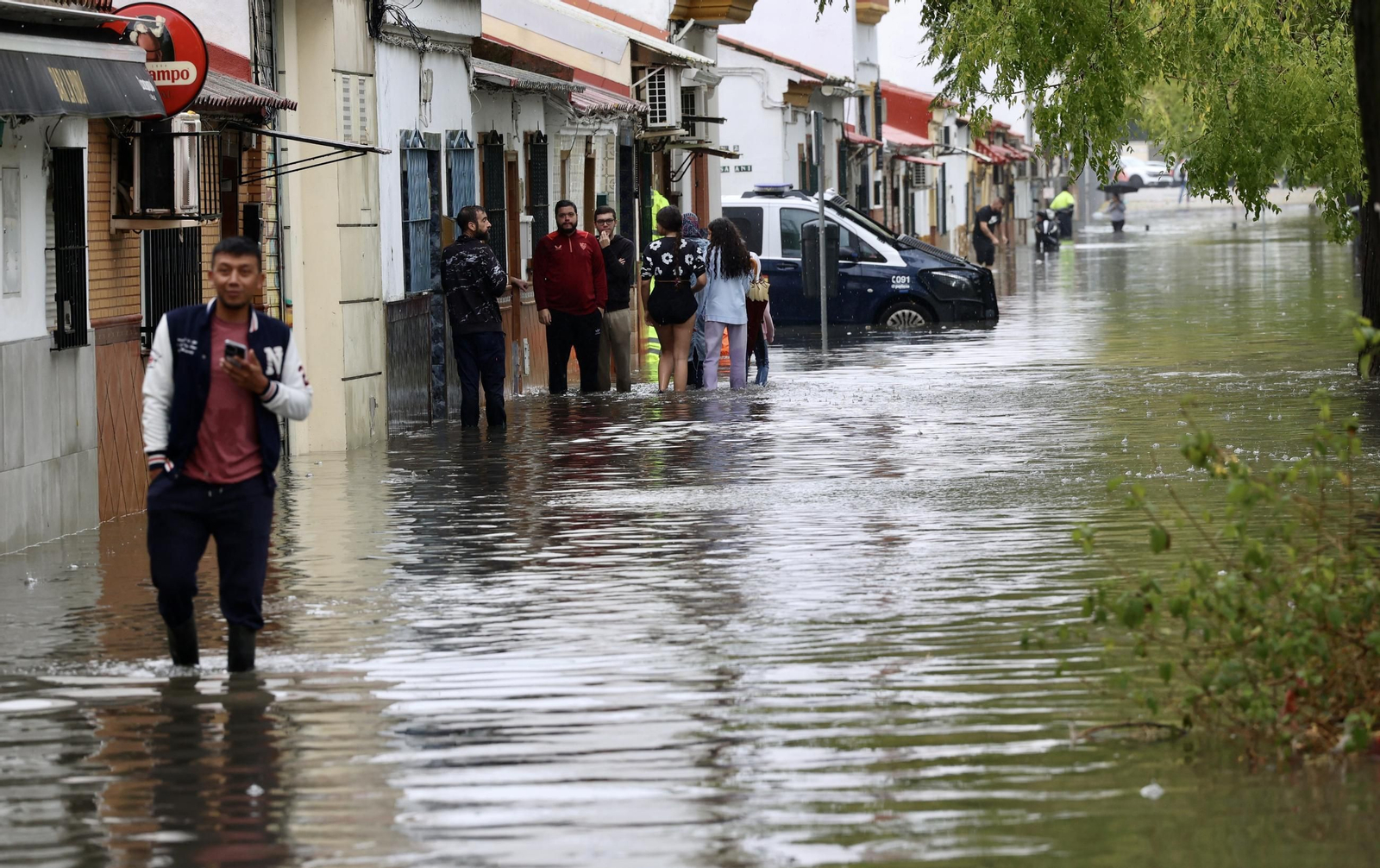 Inundación en la Ronda del Tamarguillo