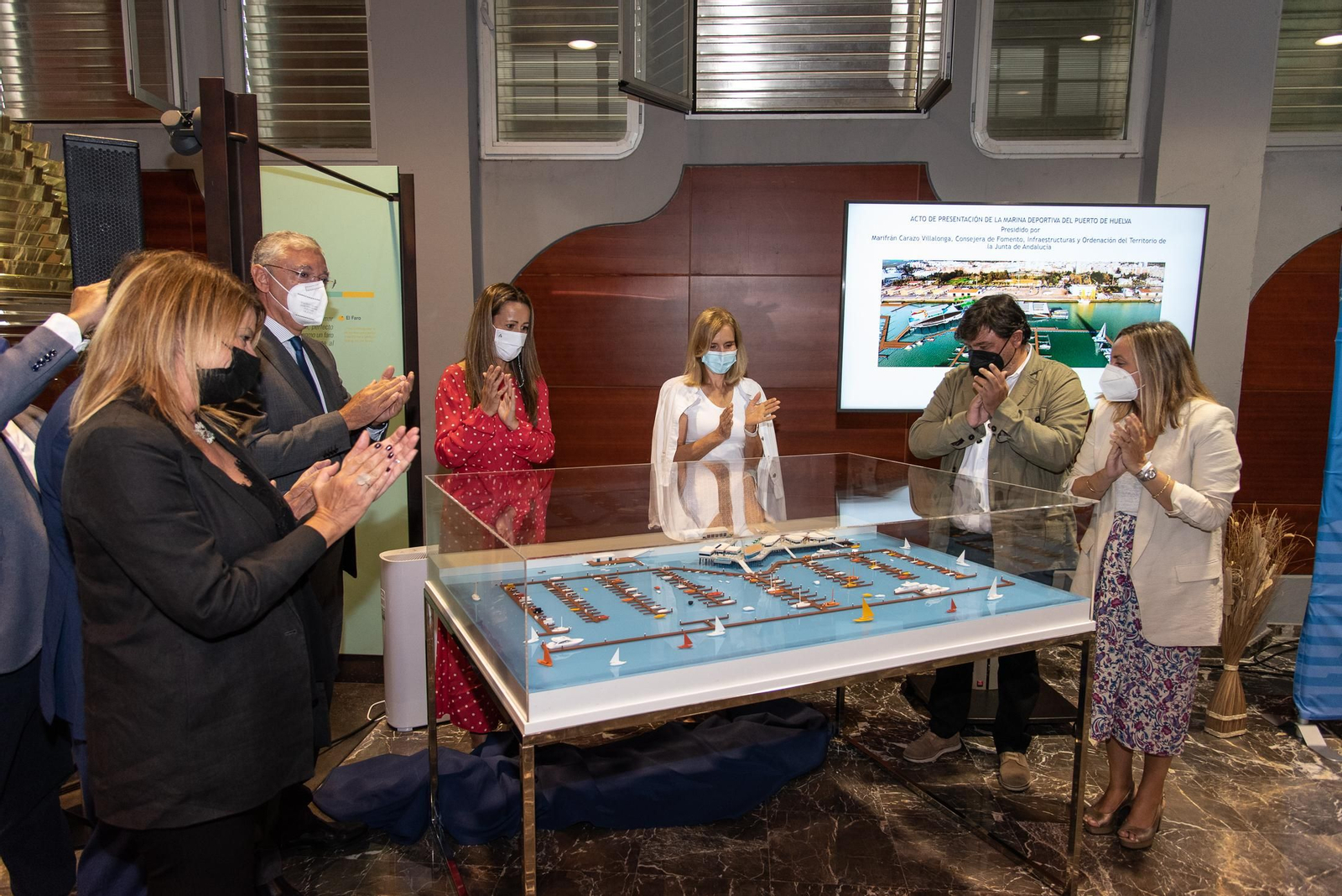 Imágenes de la presentación de la marina del Odiel del Puerto de Huelva