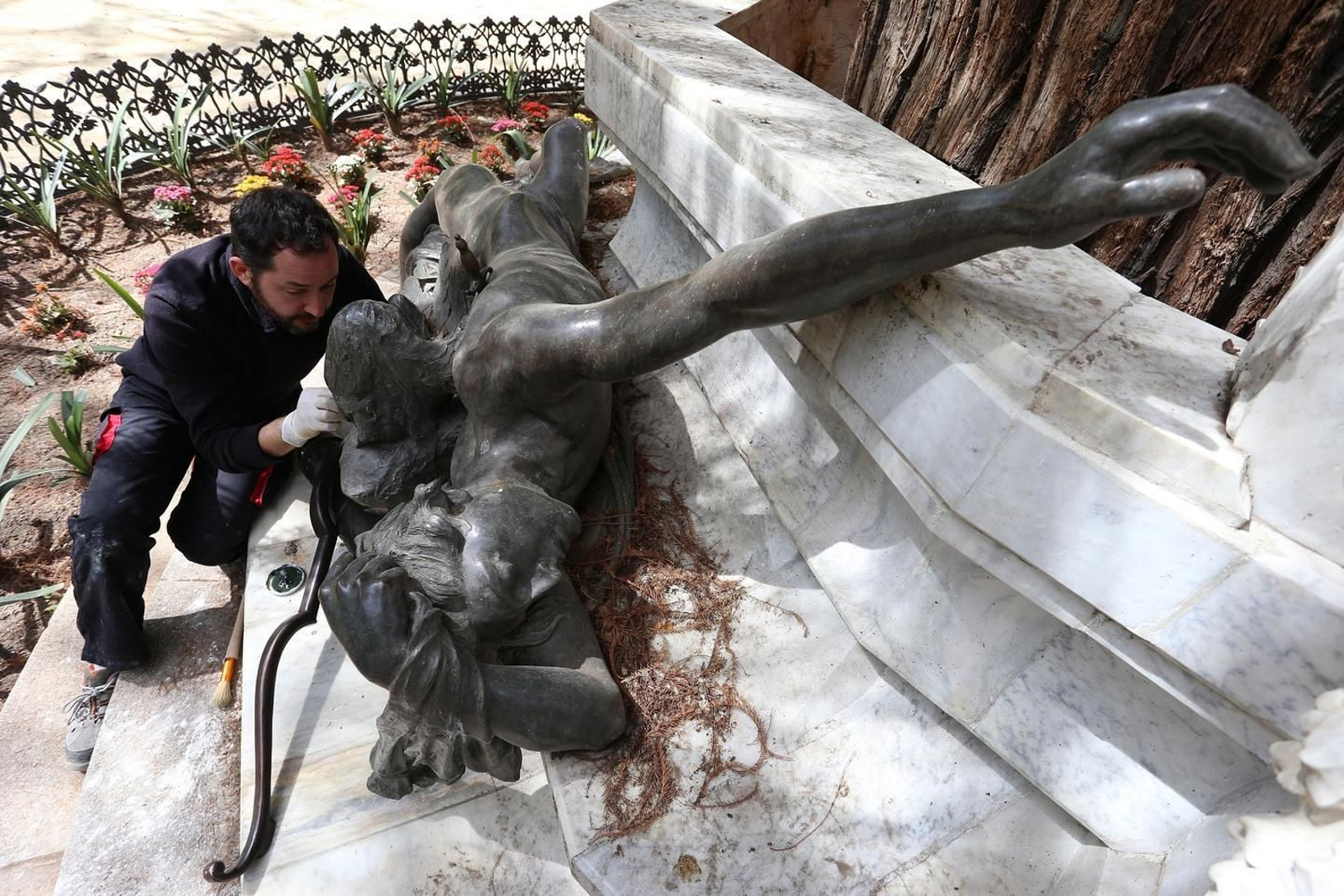 La restauración de la glorieta de Bécquer