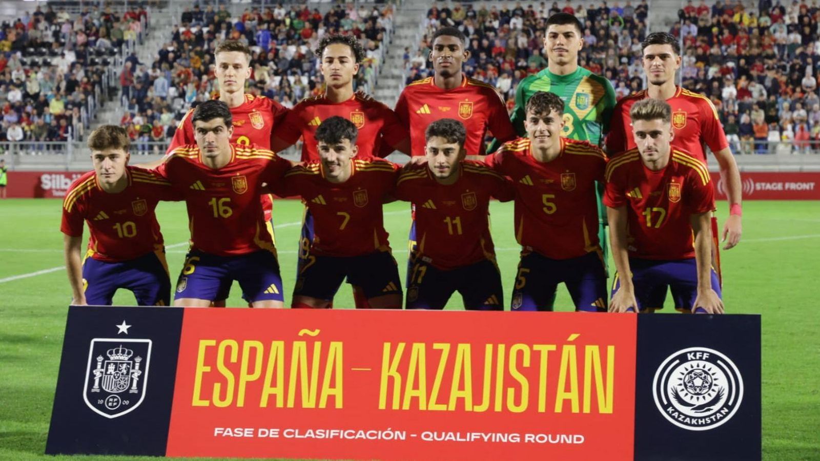 Formación inicial de la selección española sub-21 en La Línea