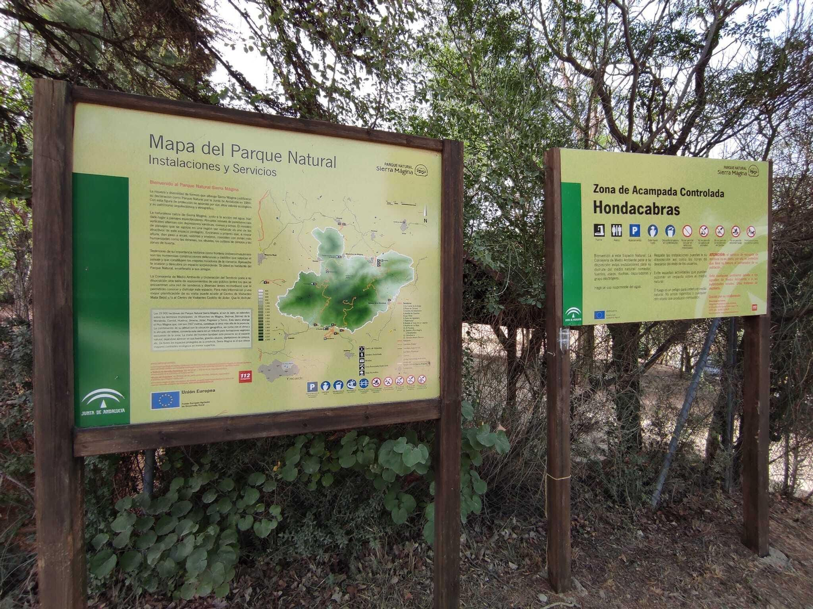 El itinerario termina en Hondacabras, con una zona de acampada controlada previo permiso.