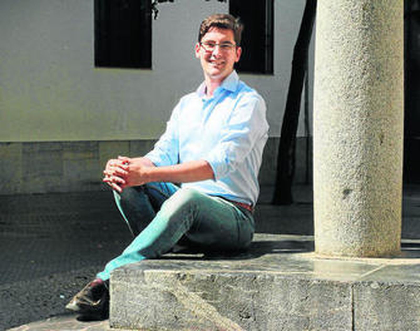 José María Castellano, en la plaza de San Juan.