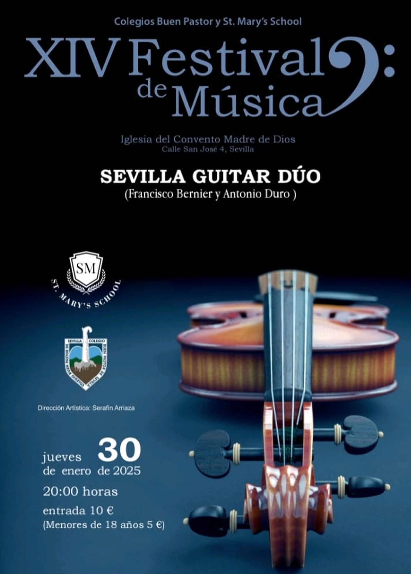 Cartel del concierto en Madre de Dios dentro del XIV Festival de Música.