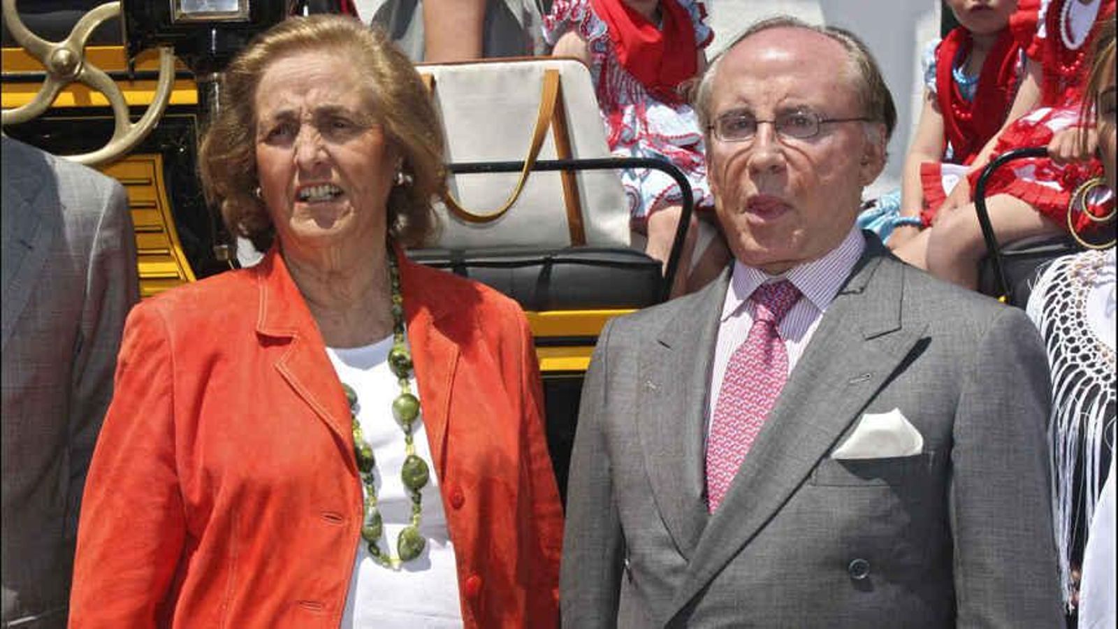 Teresa Rivero y Ruiz Mateos, en una de sus últimas apariciones públicas antes de ser él encarcelado.