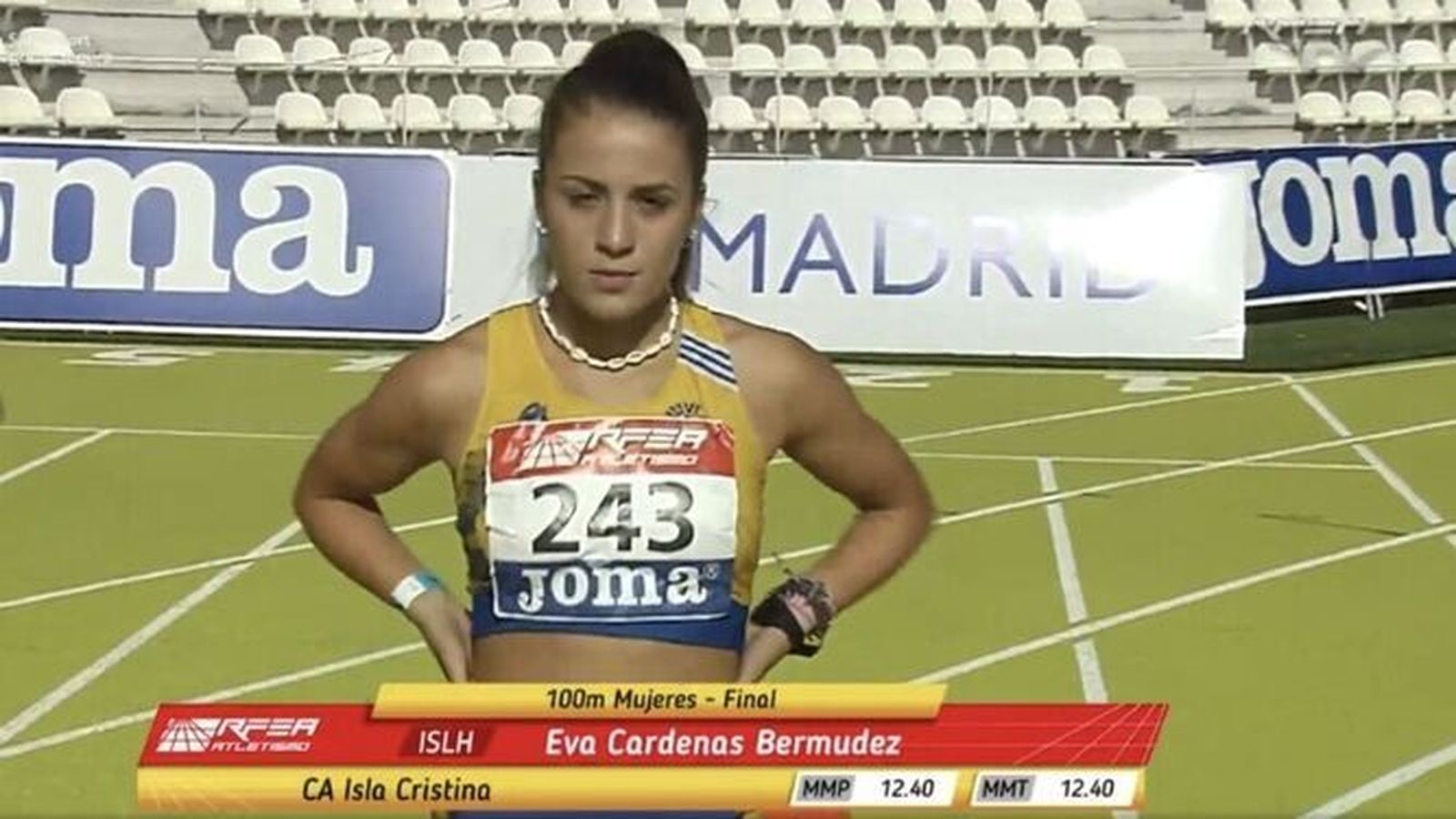 Eva Cárdenas acude a este Andaluz para disputar los 100 metros.