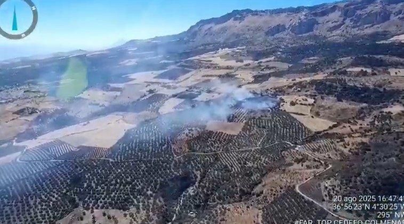 Incendio declarado en Villanueva de la Concepción (Málaga)