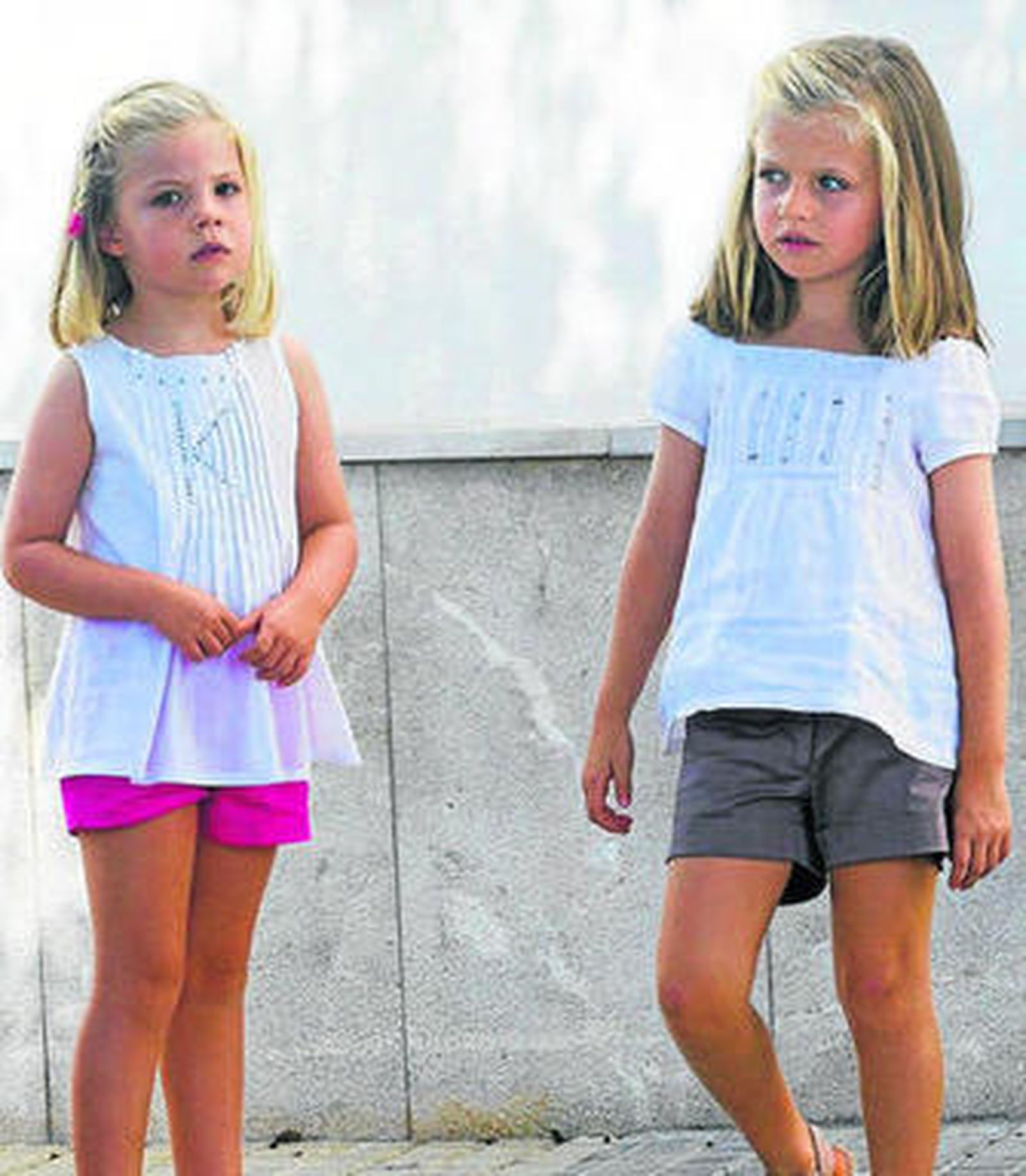 Las hijas de los Príncipes en su primer día de vacaciones en Mallorca.