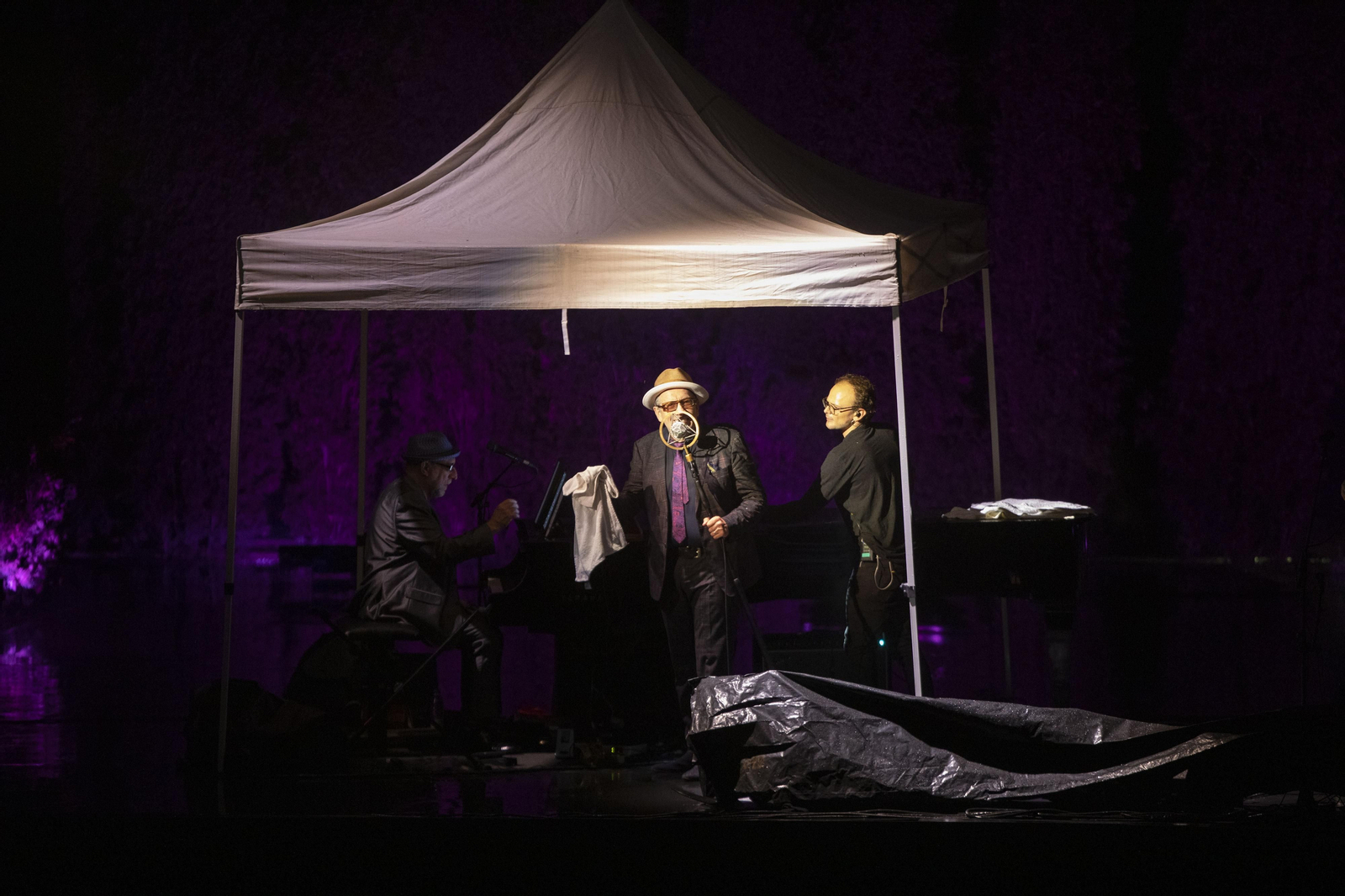 Así ha sido el concierto de Elvis Costello en Granada antes de su suspensión por la lluvia