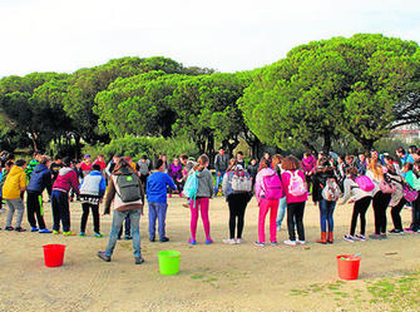 Un momento de la visita del Colegio San Jorge a la Laguna Primera.