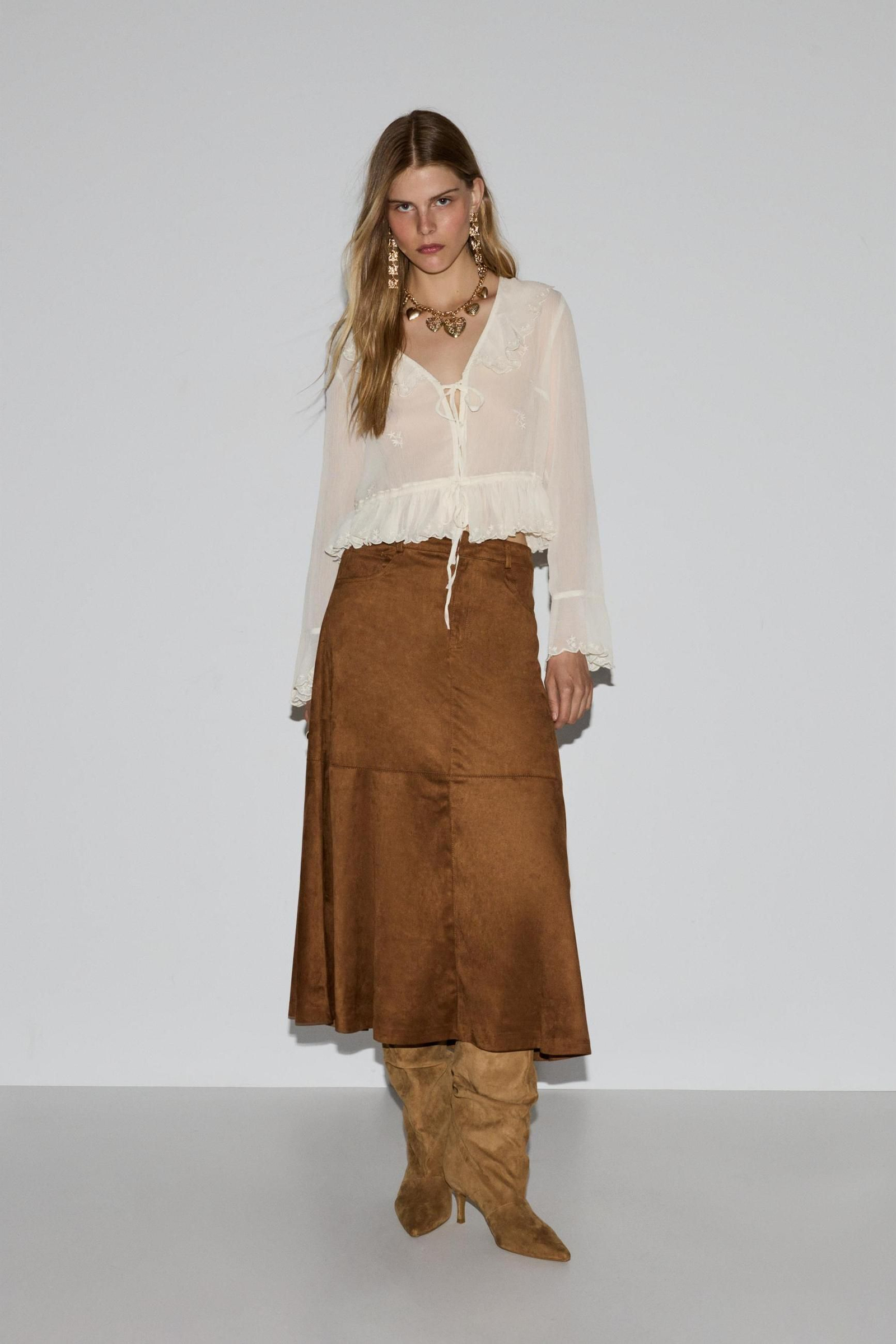 Falda de ante de Lefties.