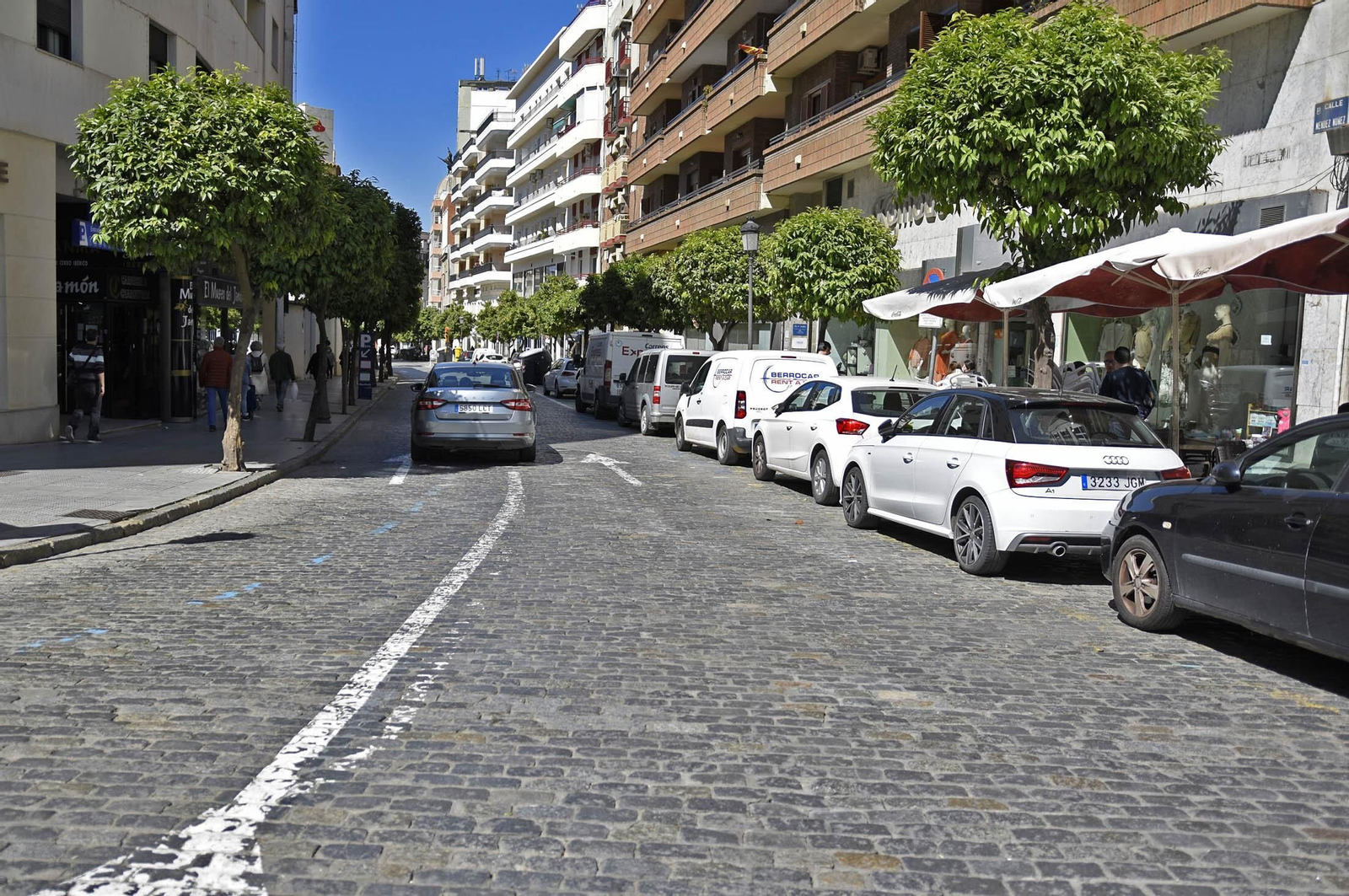 Imágenes de las calles que se incluirán en la peatonalización del centro