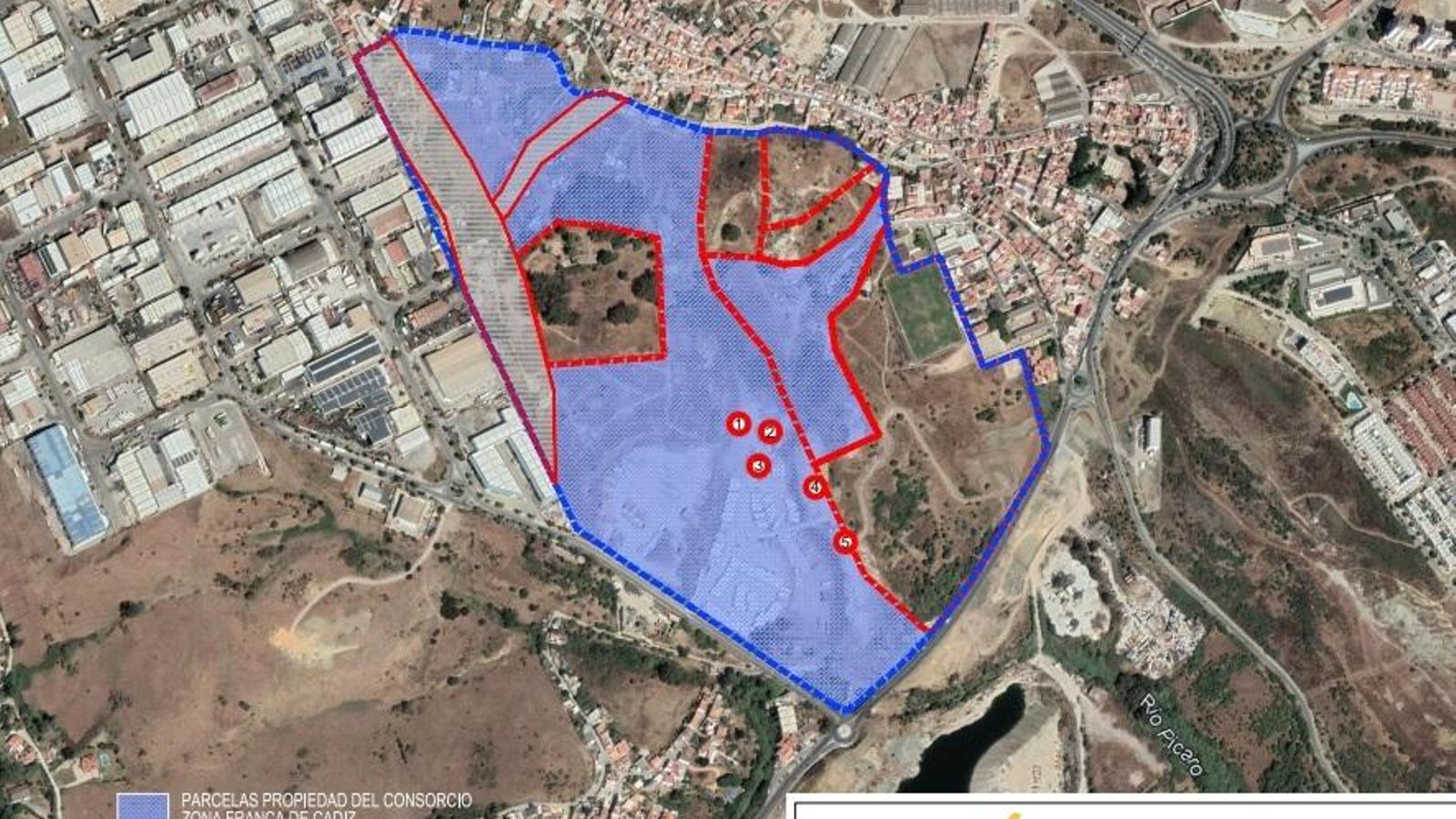 Puntos detectados con vertidos ilegales en el Cortijo Real.