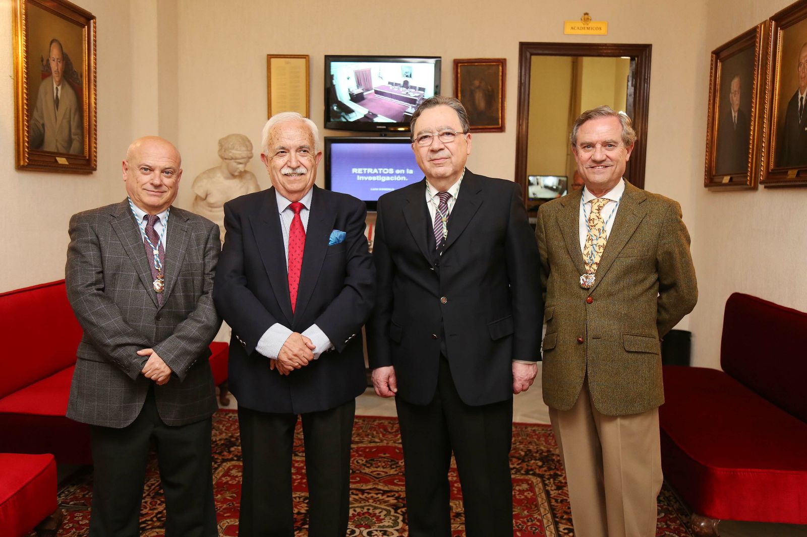 Luis Gonzalo, junto a Bernardo Palomo, Joaquín Ortiz Tardío y Juan Salido.